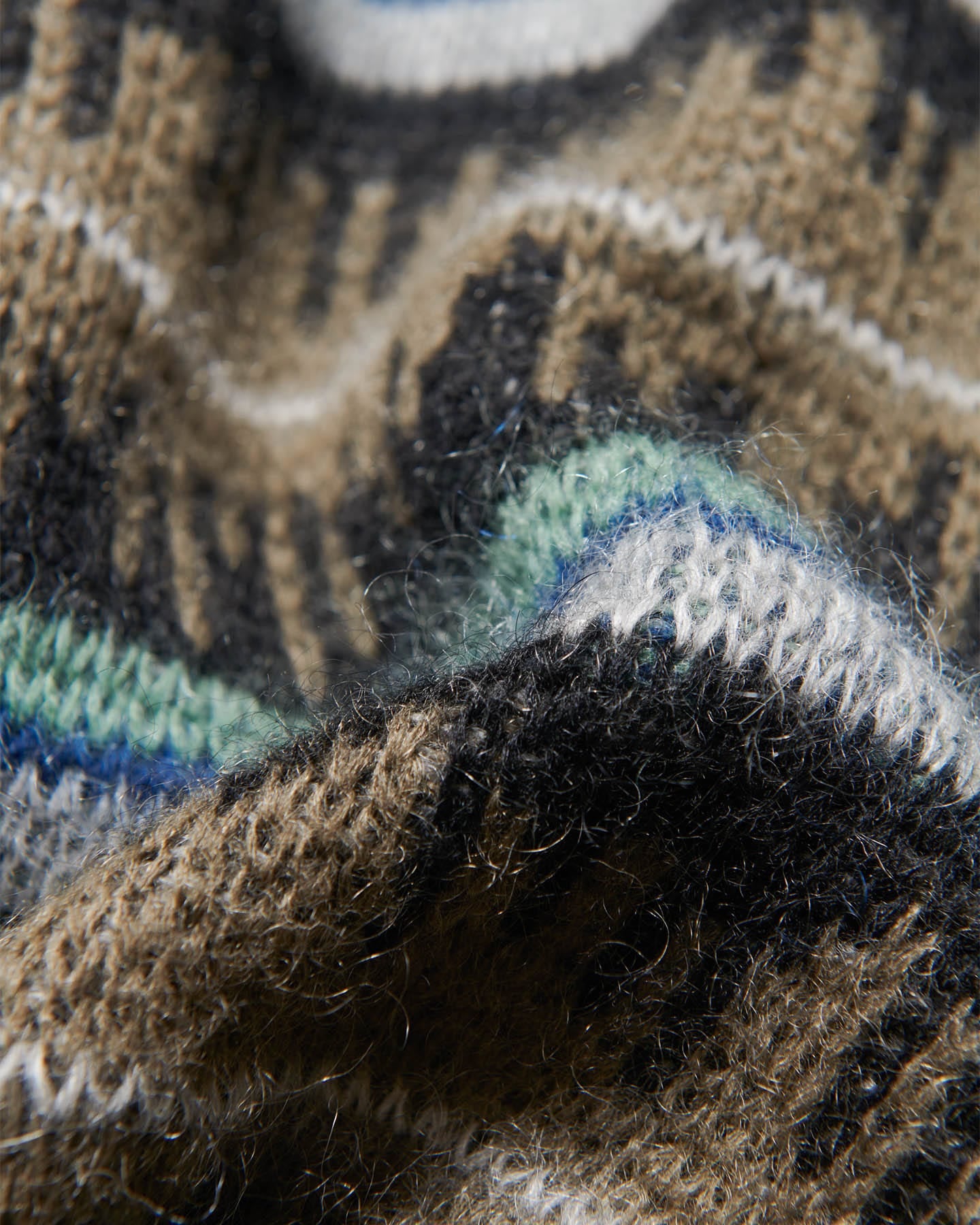 MOHAIR BORDER KNIT BLOUSON