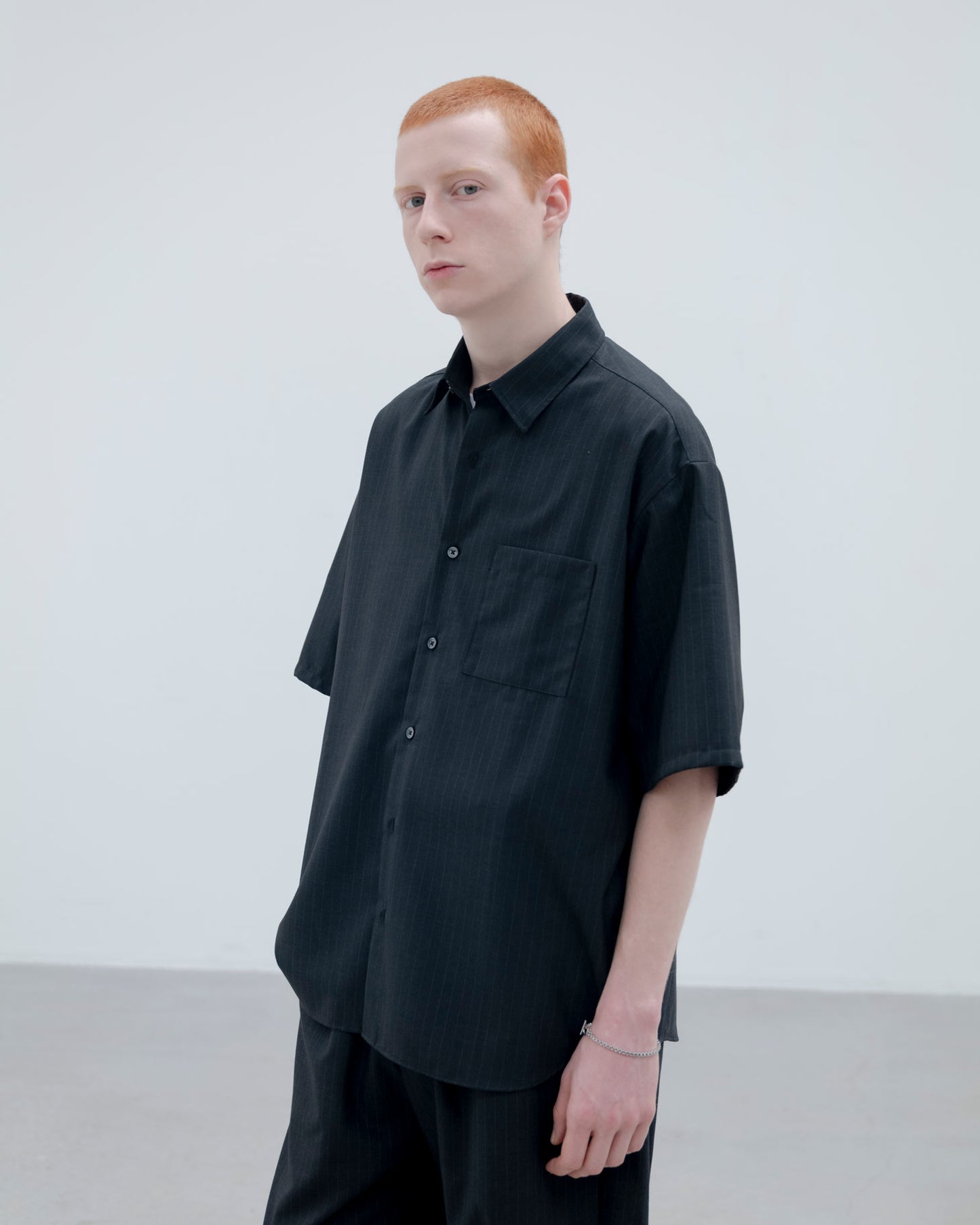 STRETCH WOOL RELAX-FIT S/S SHIRT