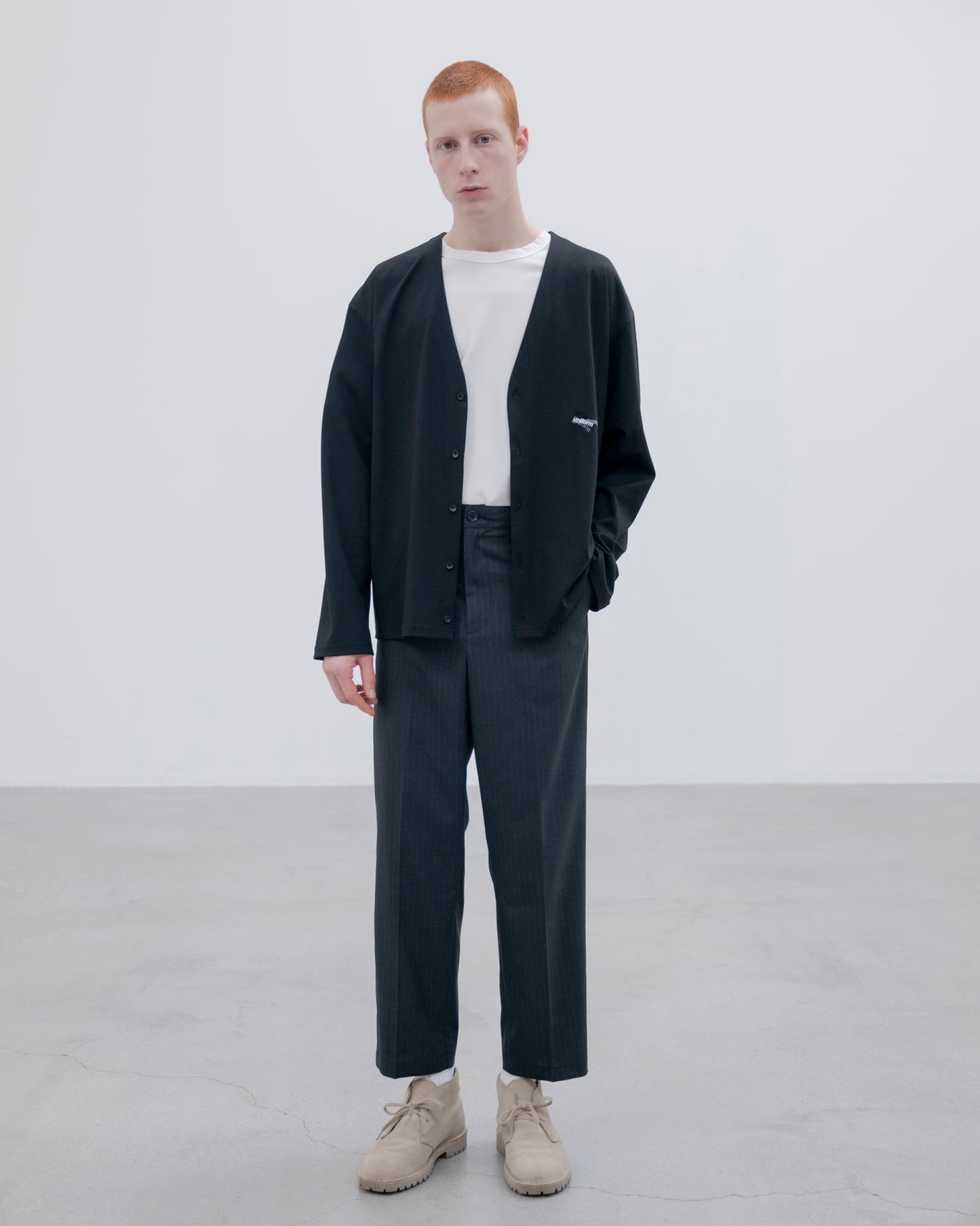 STRETCH WOOL SIDE POCKET TAPERED PANTS