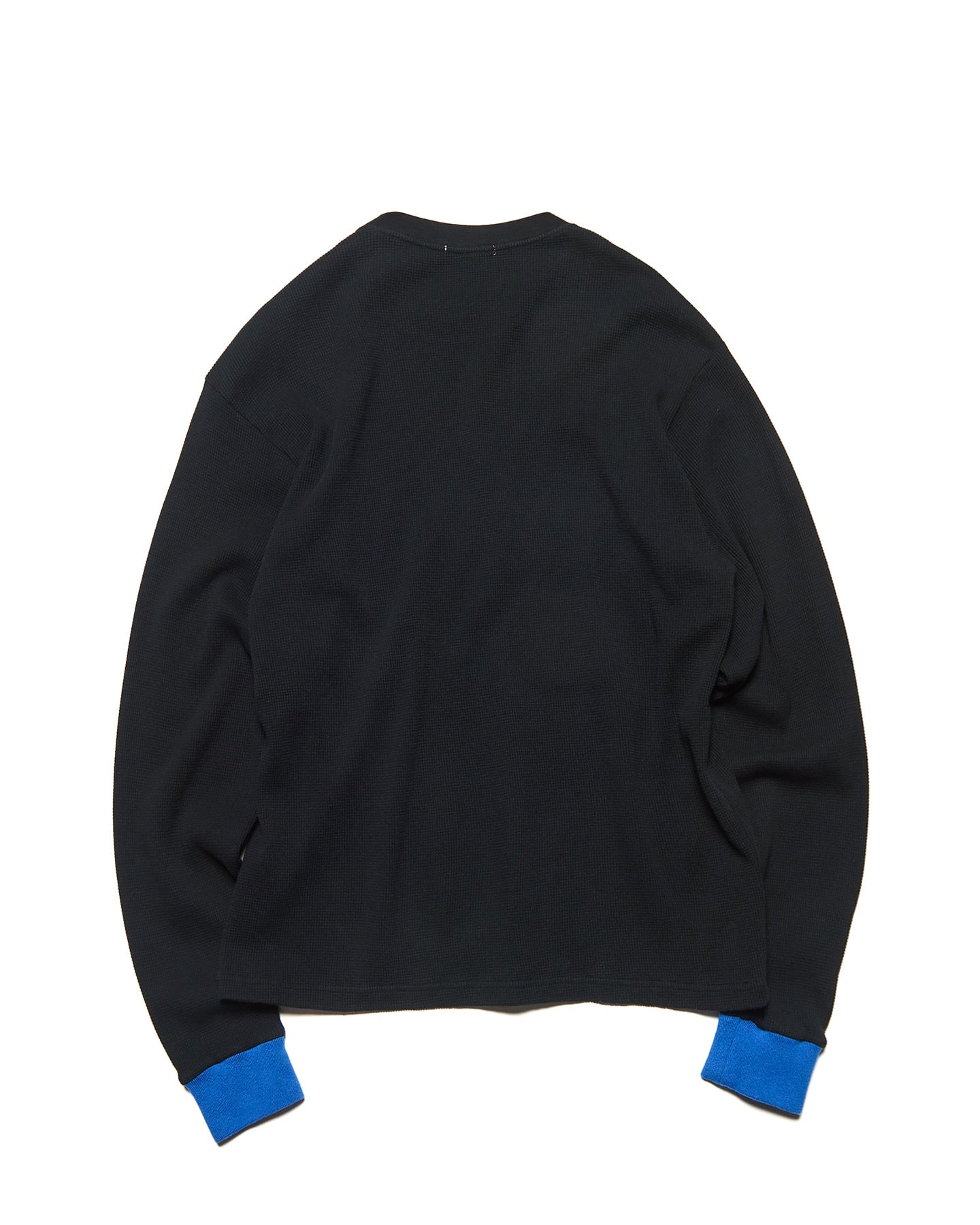 COLOR RIBBED WAFFLE CREWNECK TOP