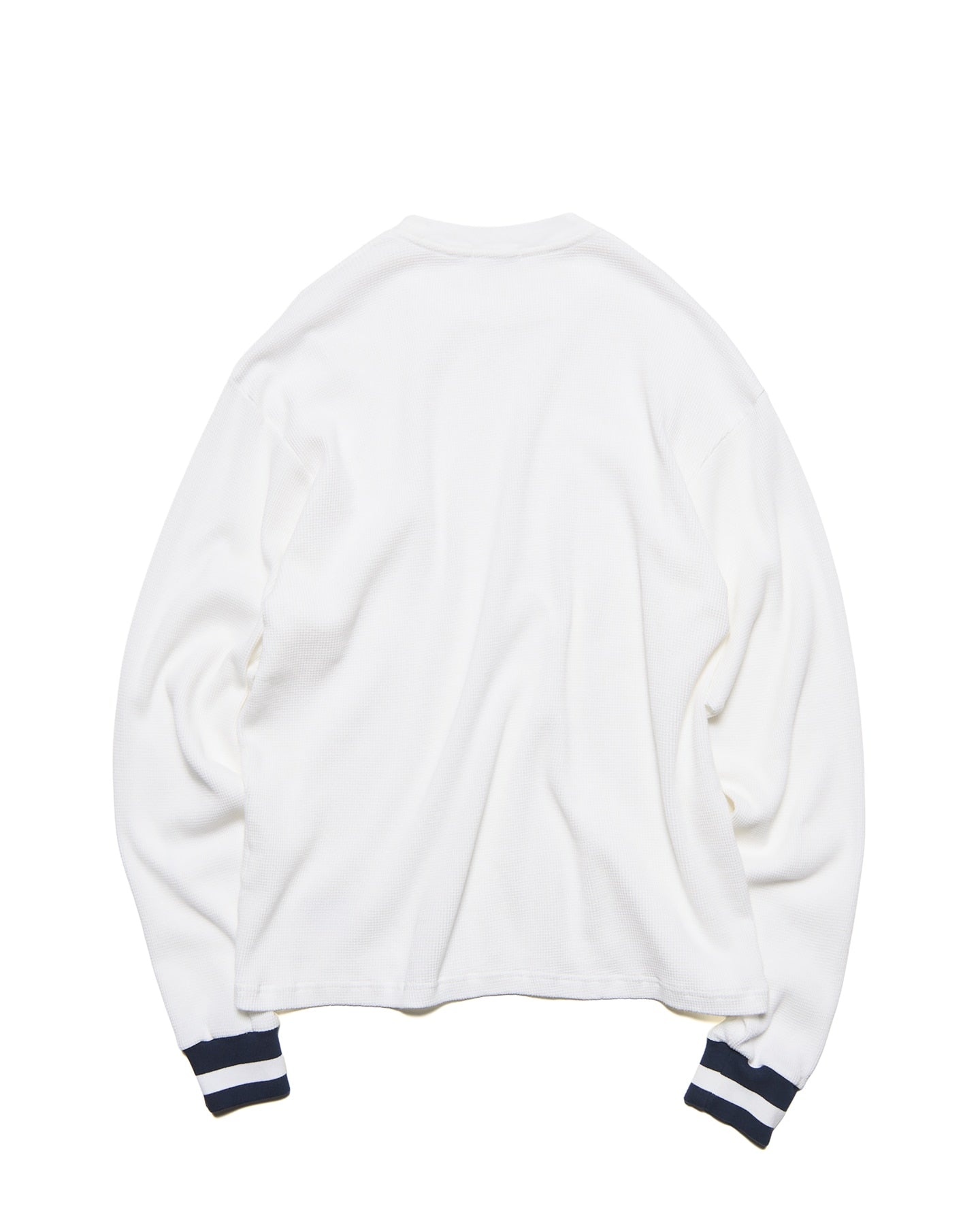 COLOR RIBBED WAFFLE CREWNECK TOP