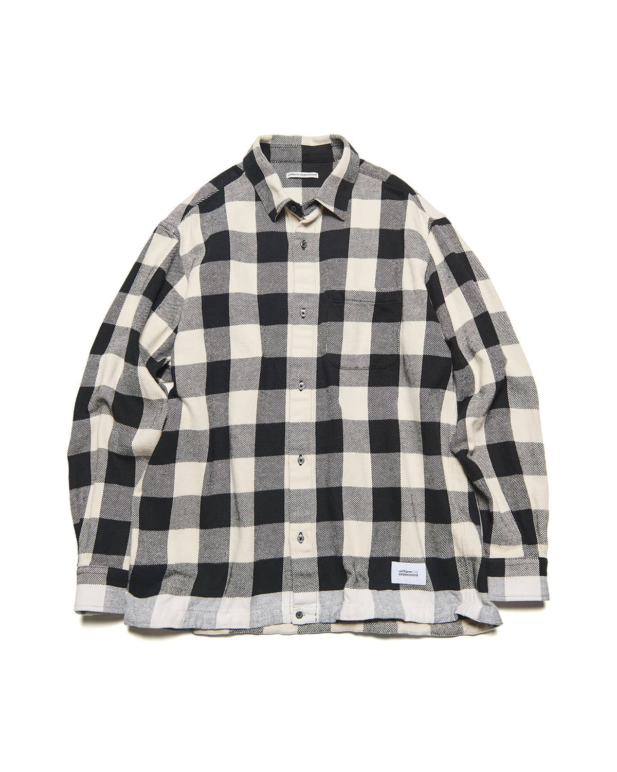 LINE FLANNEL CHECK DRAWCORD SHIRT