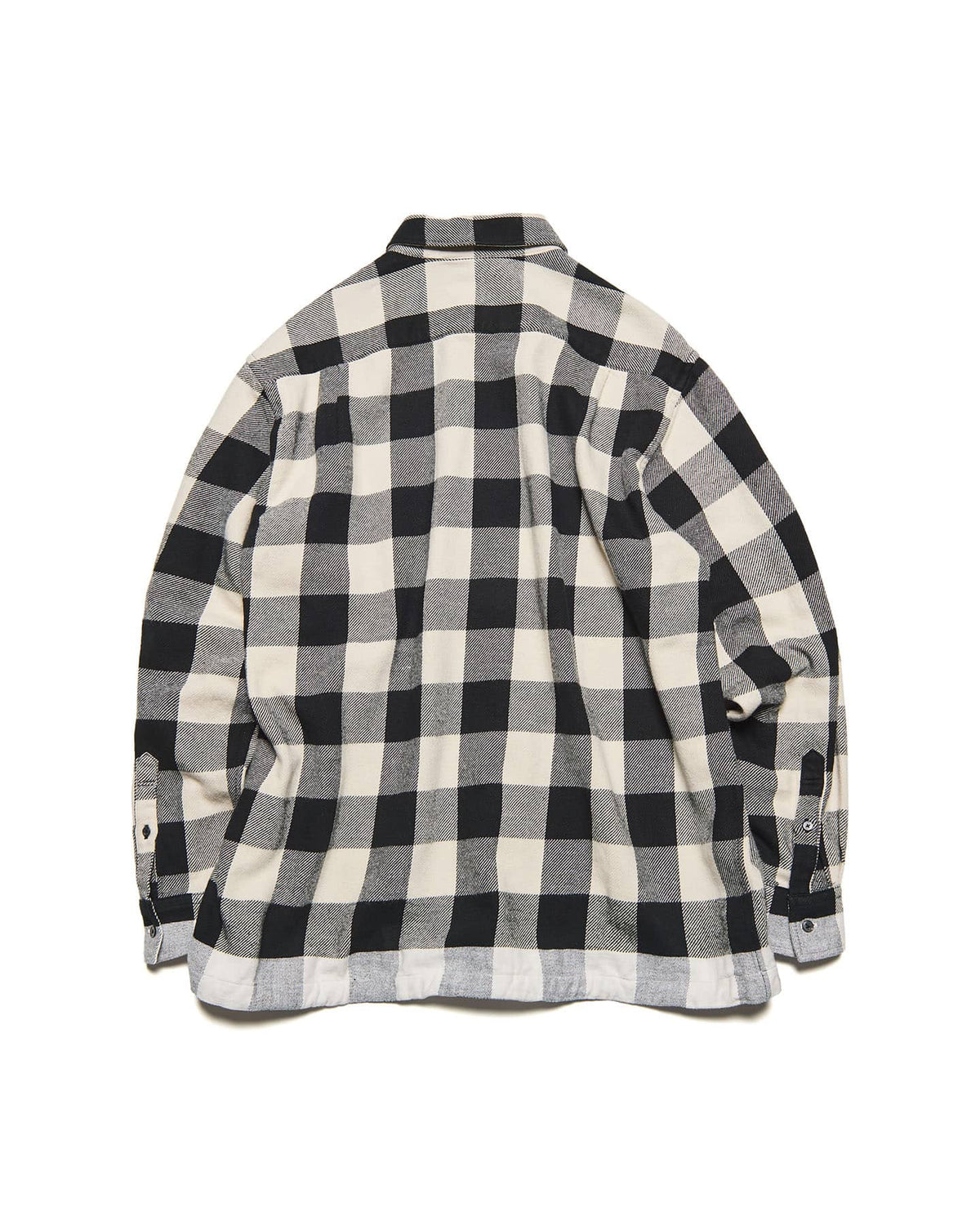 LINE FLANNEL CHECK DRAWCORD SHIRT