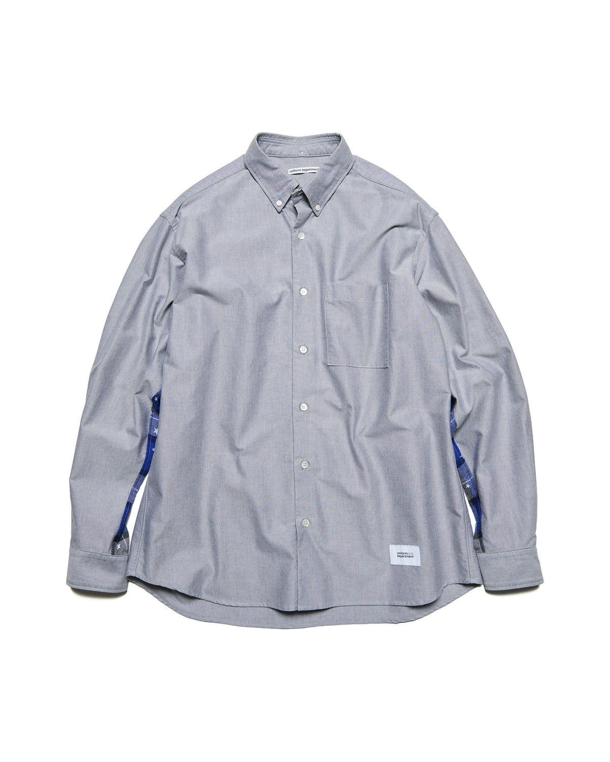 STAR PRINT CHECK PANELED B.D SHIRT