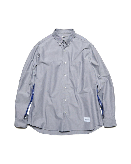 STAR PRINT CHECK PANELED B.D SHIRT