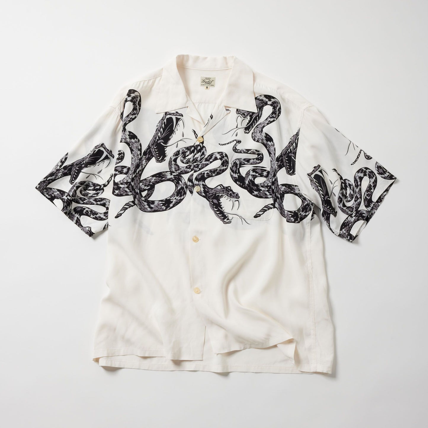 "MONOTONE SNAKE" S/S OPEN SHIRT 39440