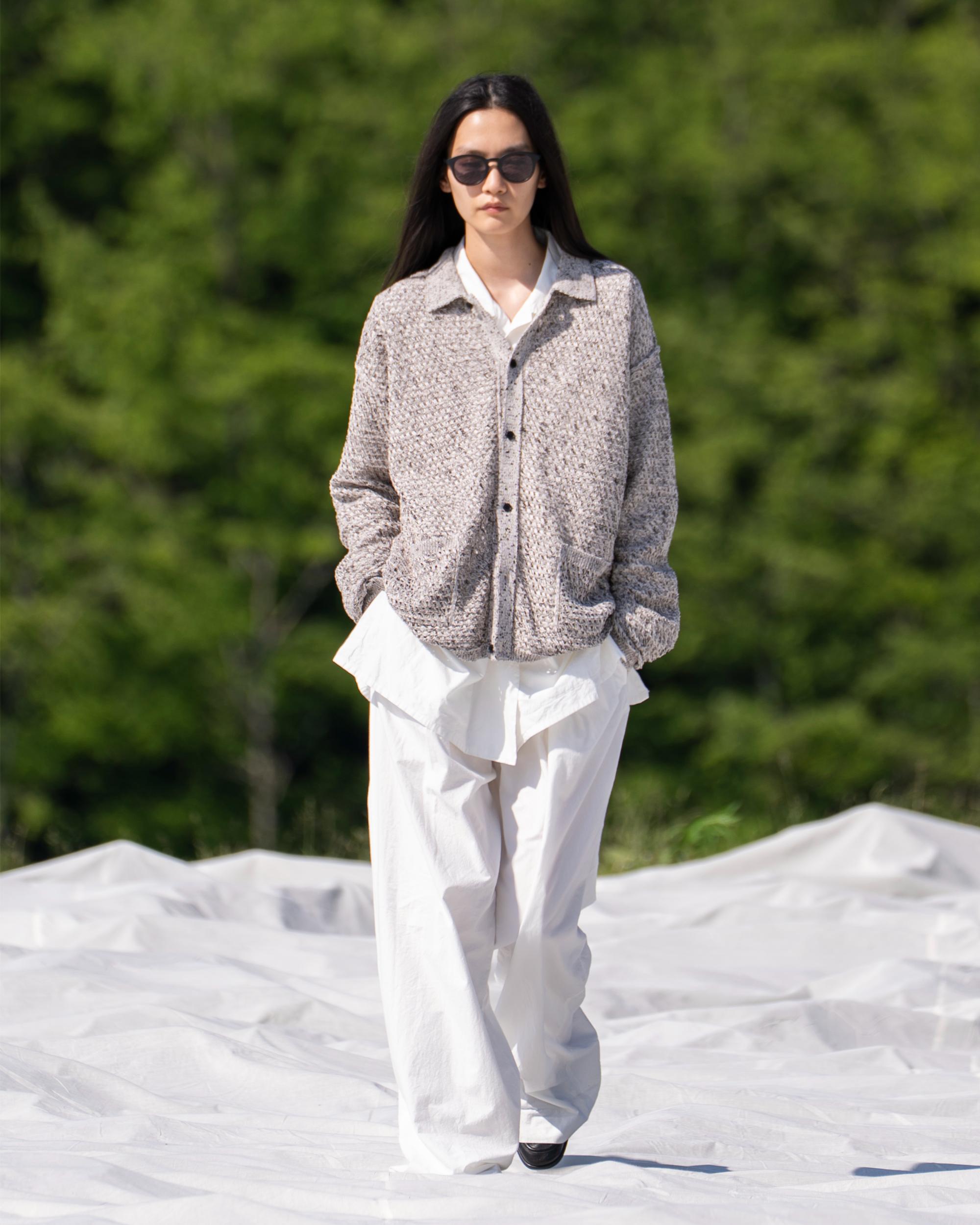 Mesh Knit Shirt Cardigan WHITE – TIME AFTER TIME