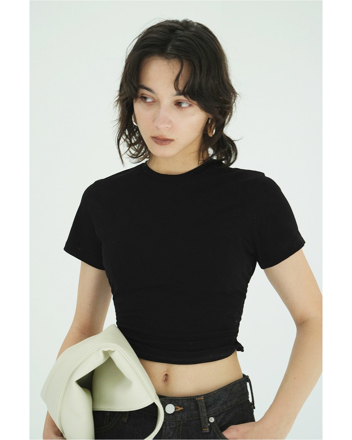 SHIRRED HEM COMPACT TOPS