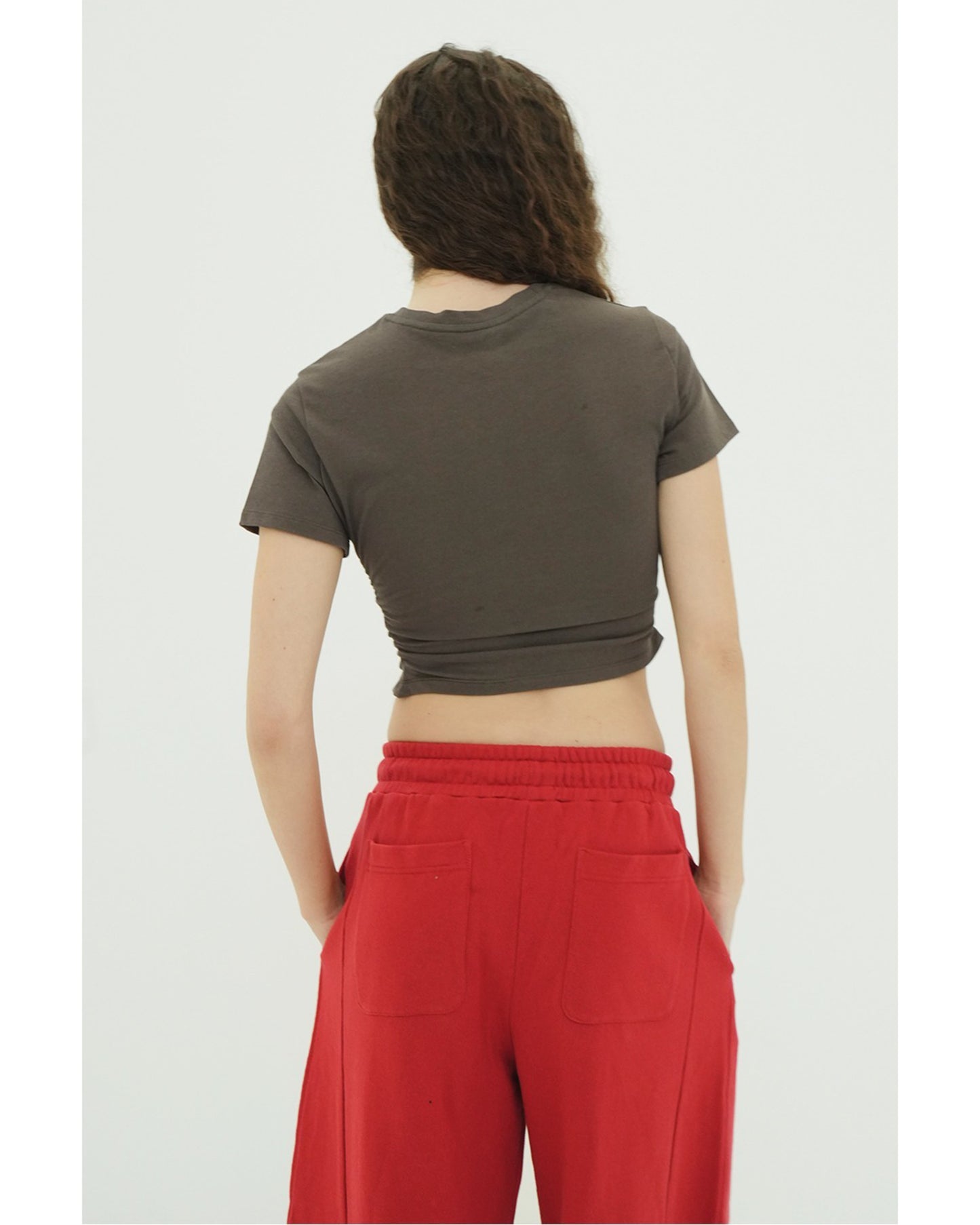 SHIRRED HEM COMPACT TOPS
