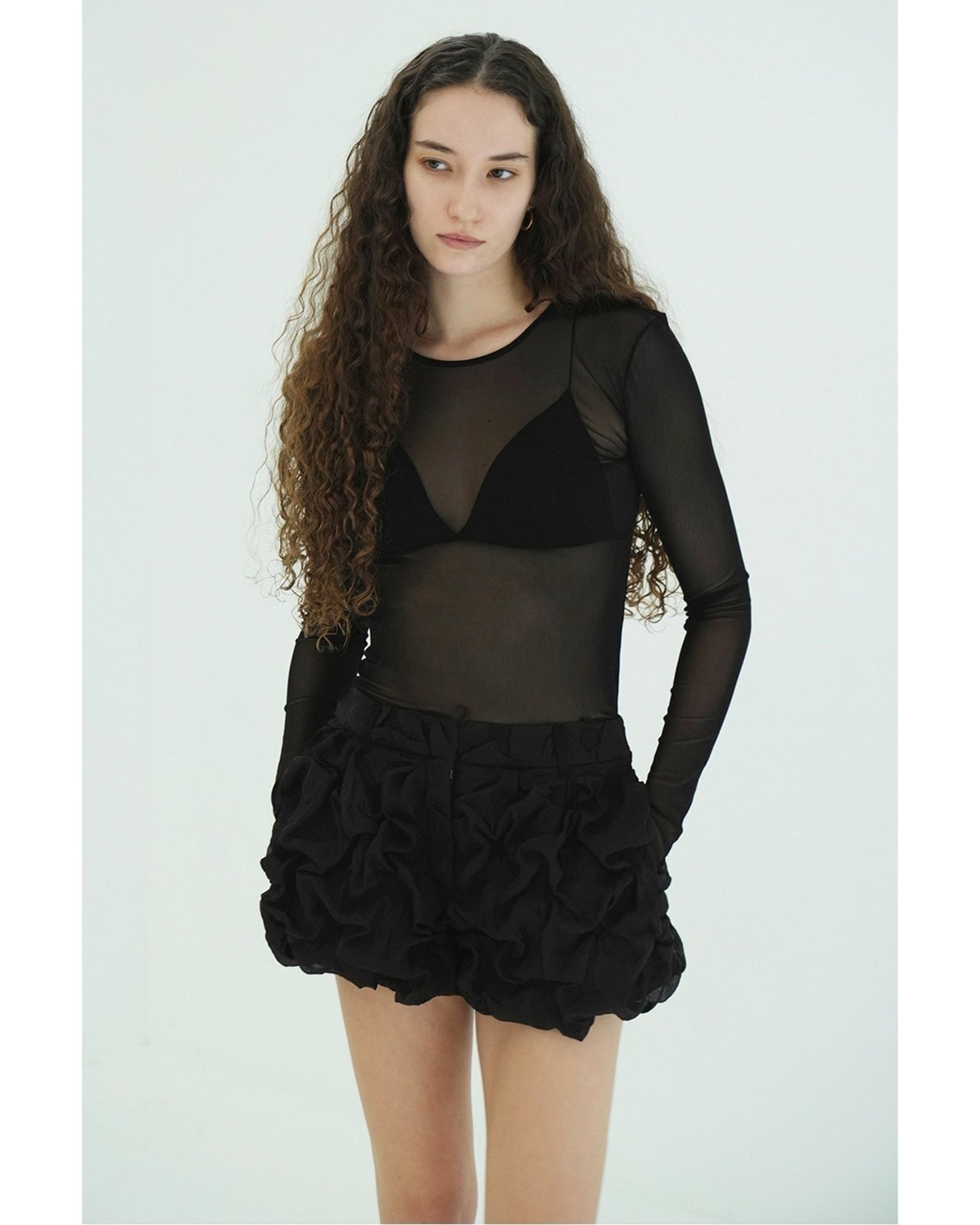 SHEER TULLE TOPS