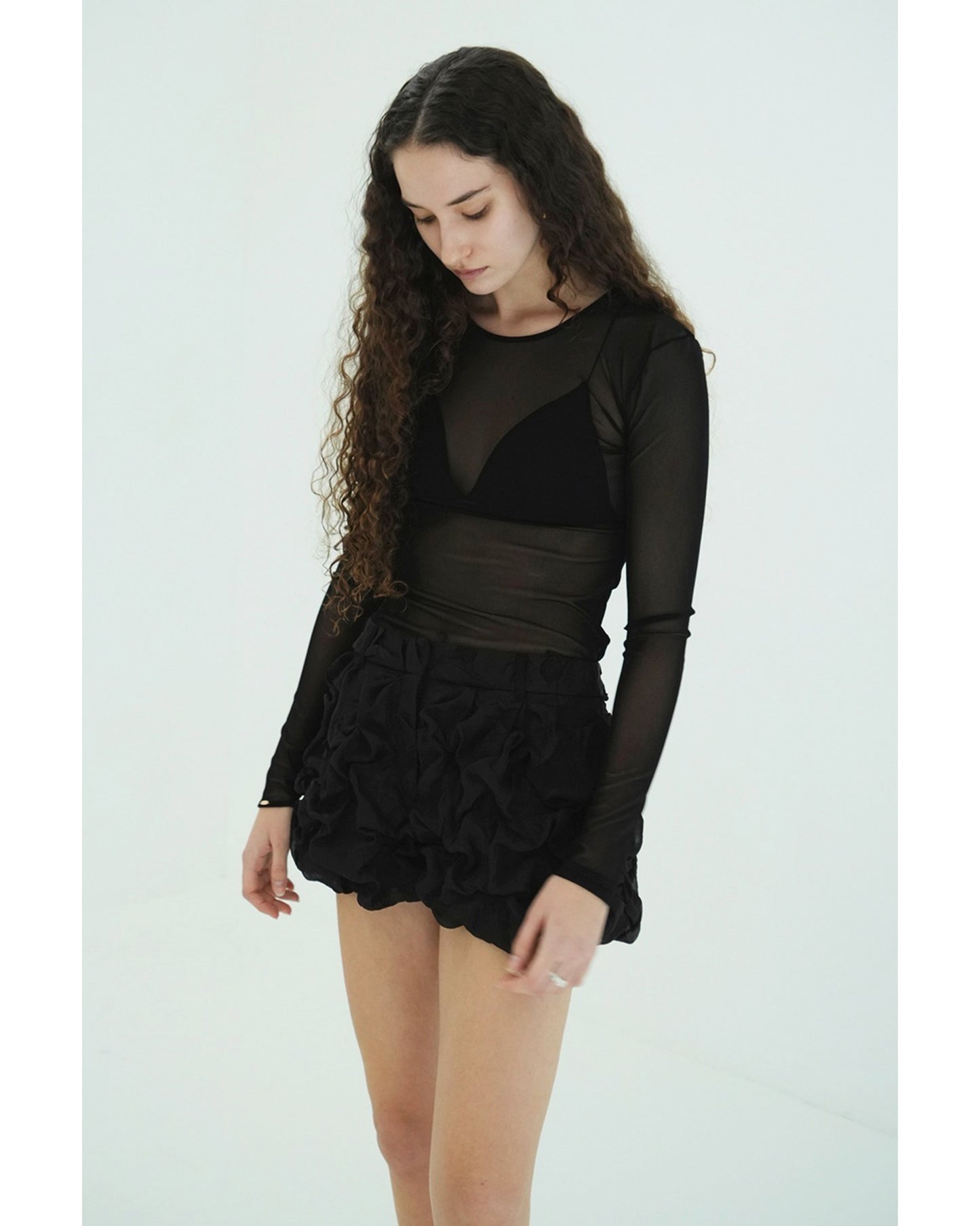 SHEER TULLE TOPS