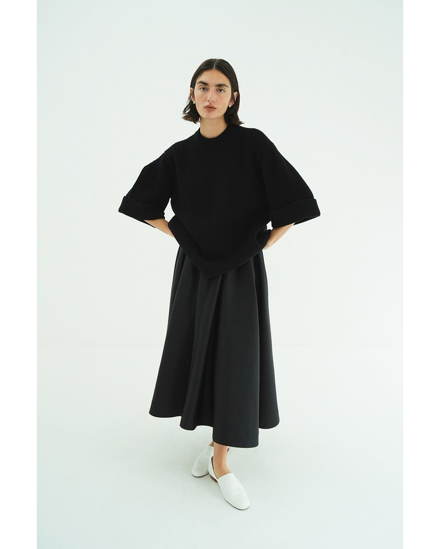OVER HALF SLEEVE KNIT TOPS
