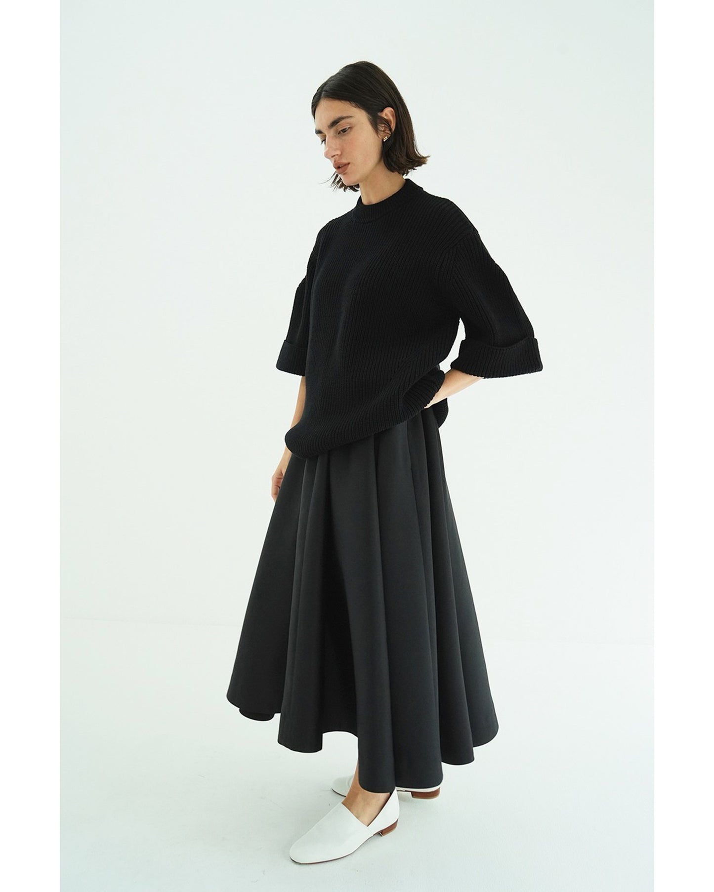 OVER HALF SLEEVE KNIT TOPS