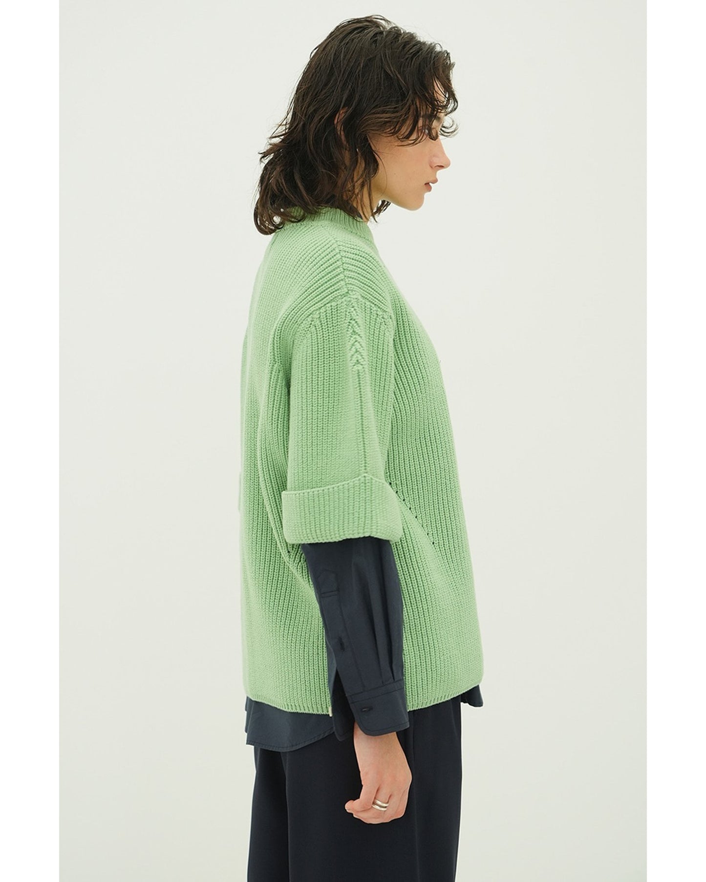 OVER HALF SLEEVE KNIT TOPS