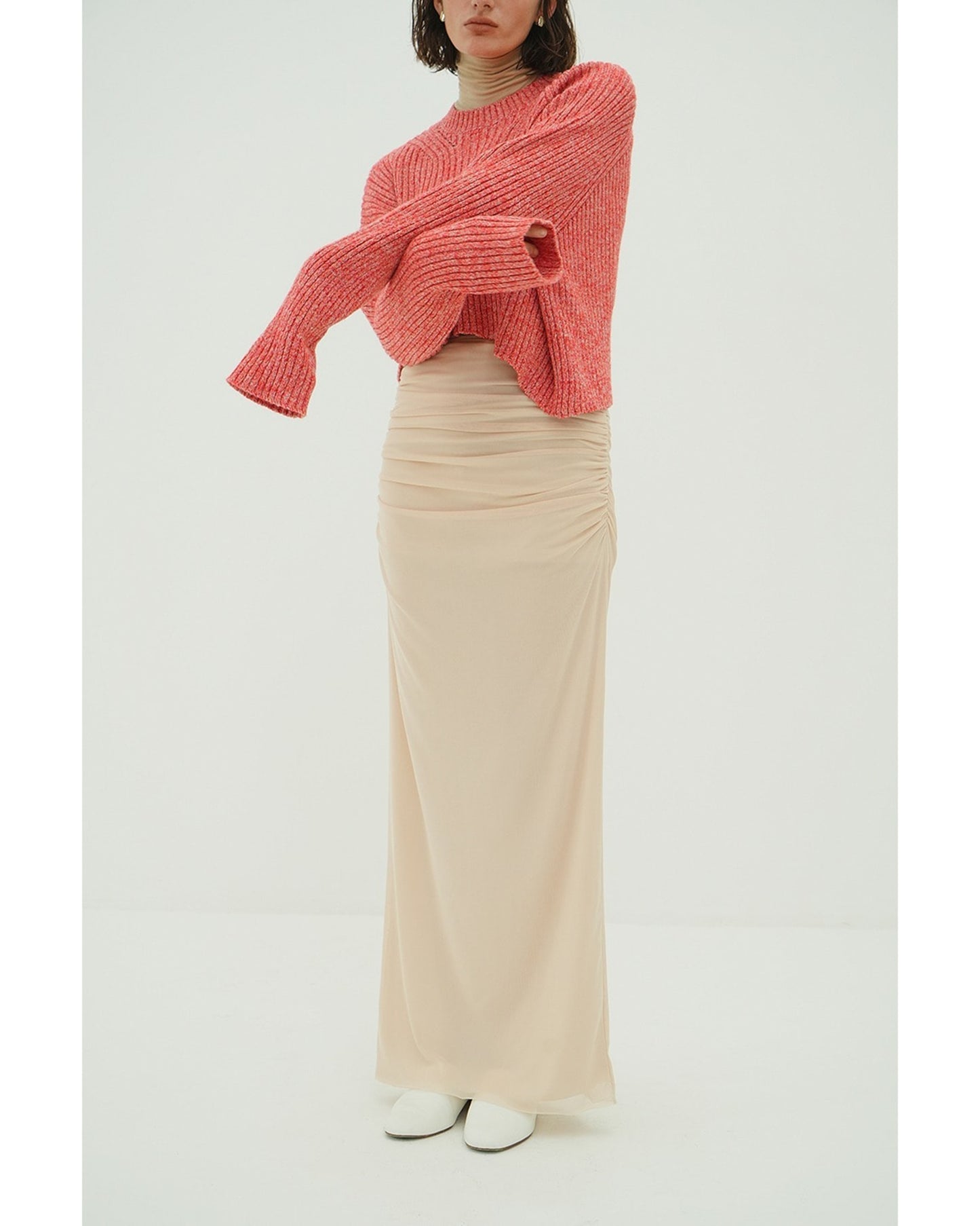 2WAY TULLE GATHERED SKIRT