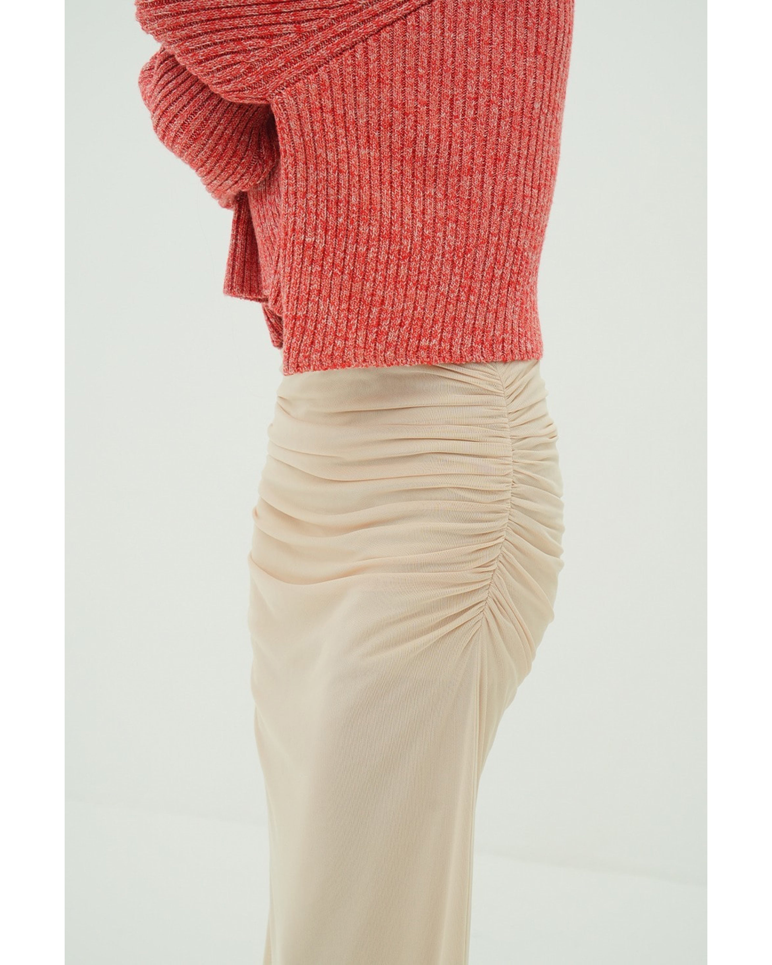 スカート CLANE 2WAY TULLE GATHERED SKIRT CLANE クラネ “2WAY TULLE GATHERED SKIRT” ツーウェイチュール