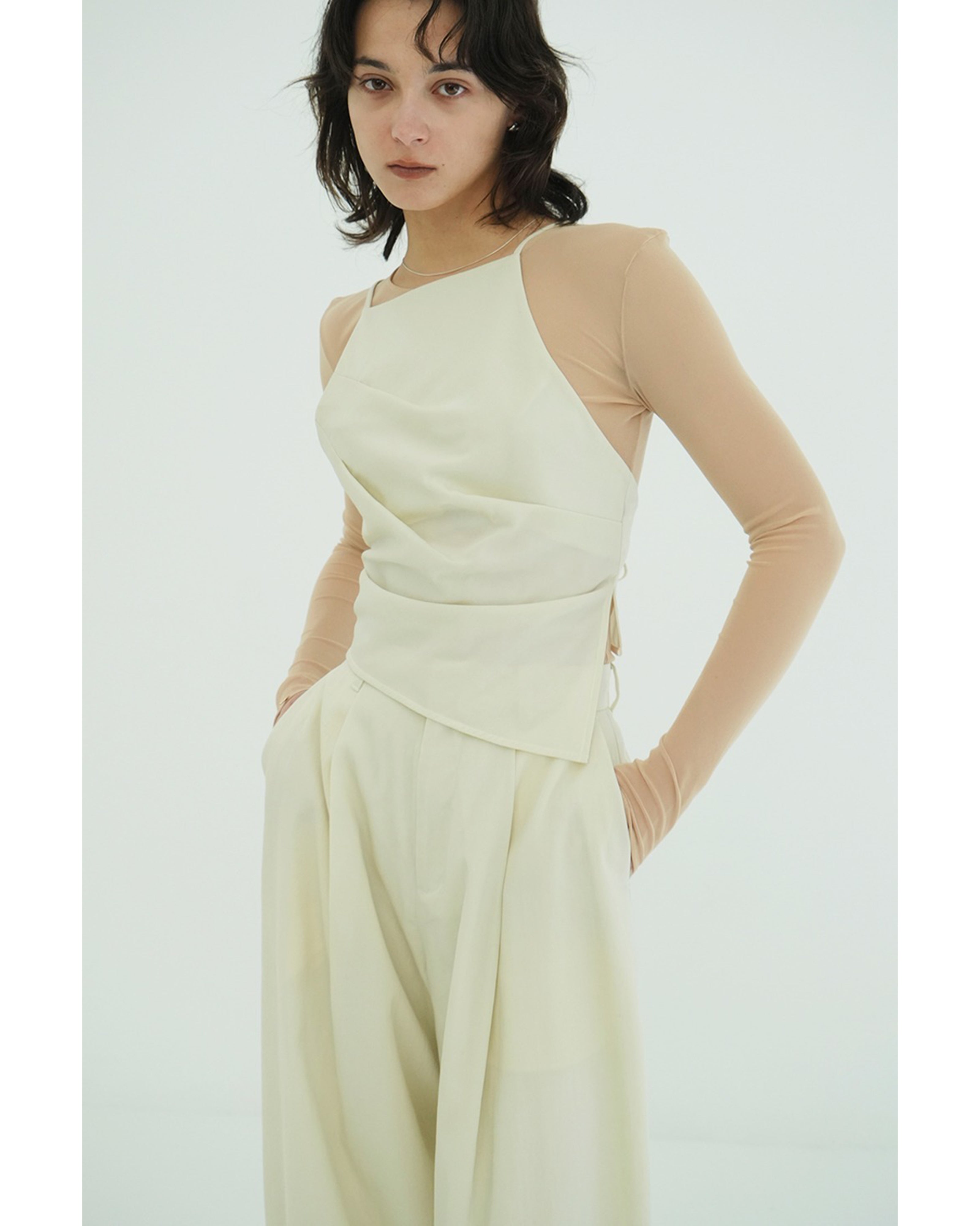 WOOL NYLON TUCK DRAPE CAMISOLE – TIME AFTER TIME