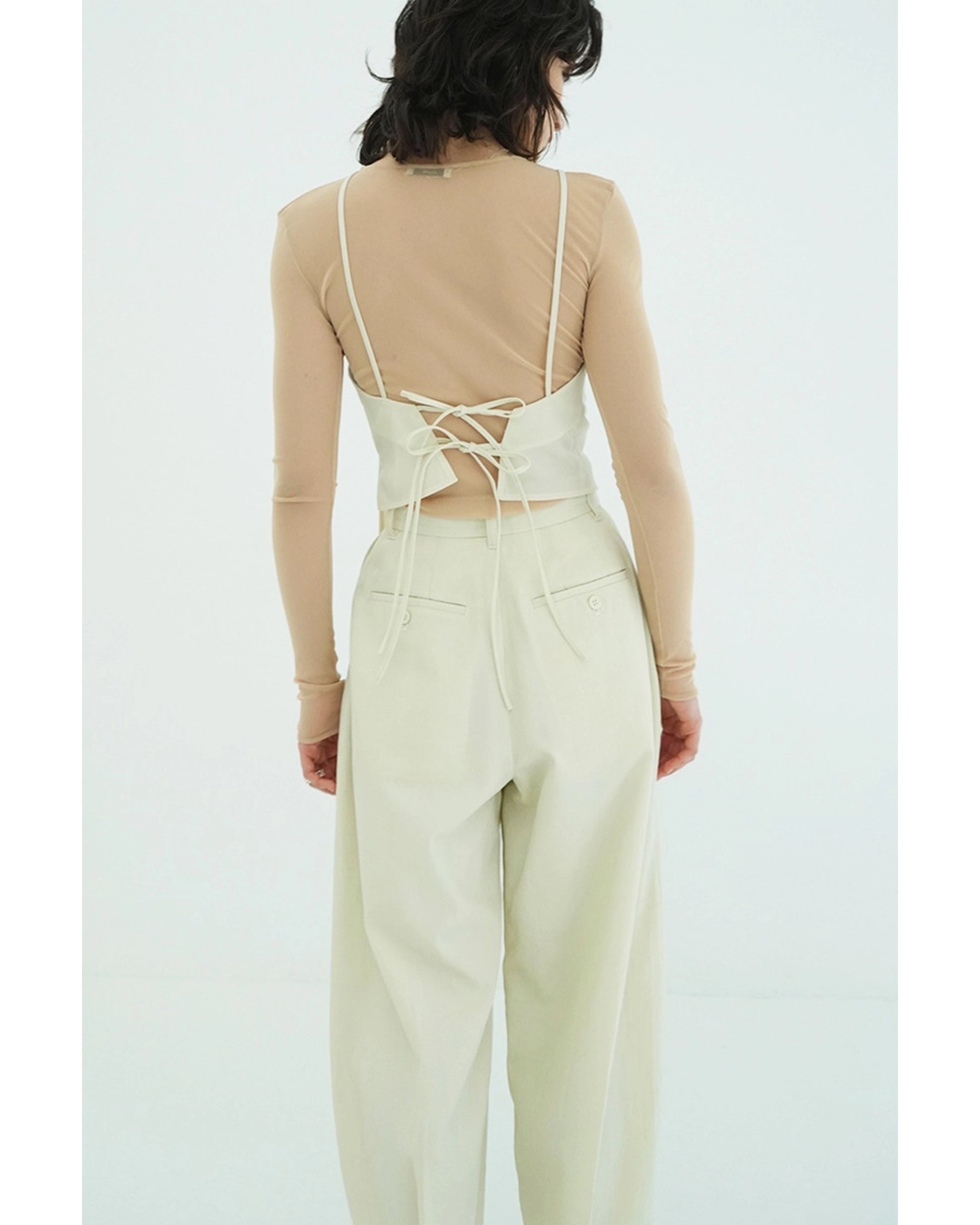 WOOL NYLON TUCK DRAPE CAMISOLE – TIME AFTER TIME