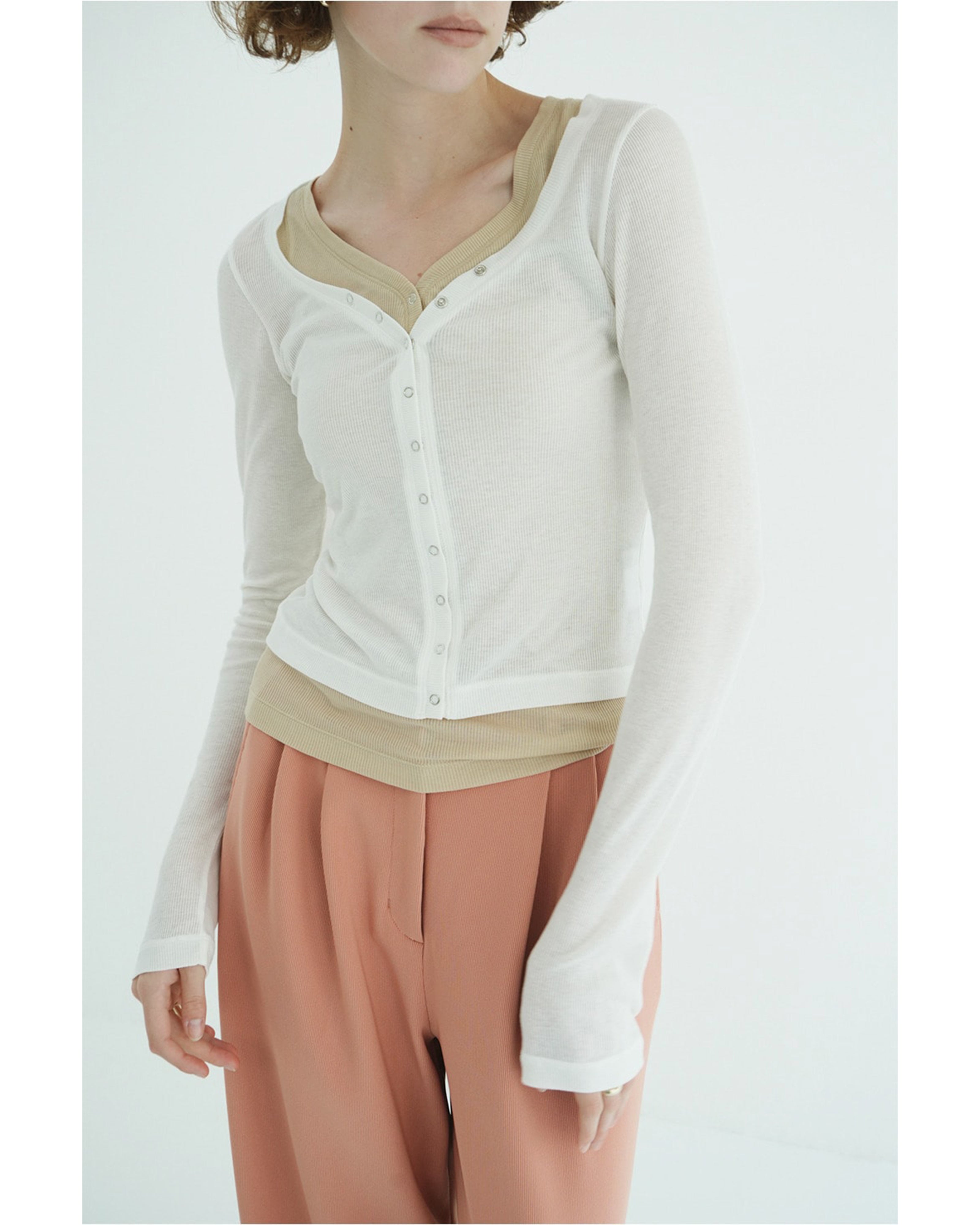 CURVED NECK LAYERED SET TOPS – TIME AFTER TIME