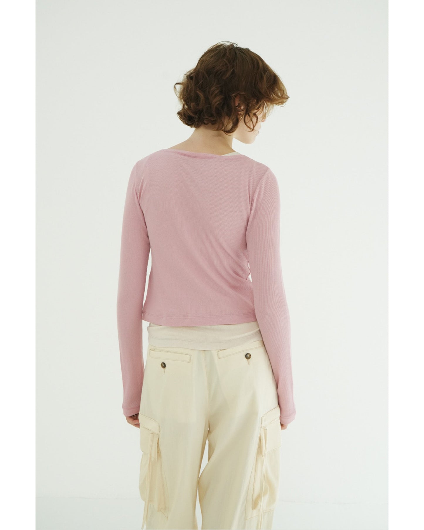 CURVED NECK LAYERED SET TOPS
