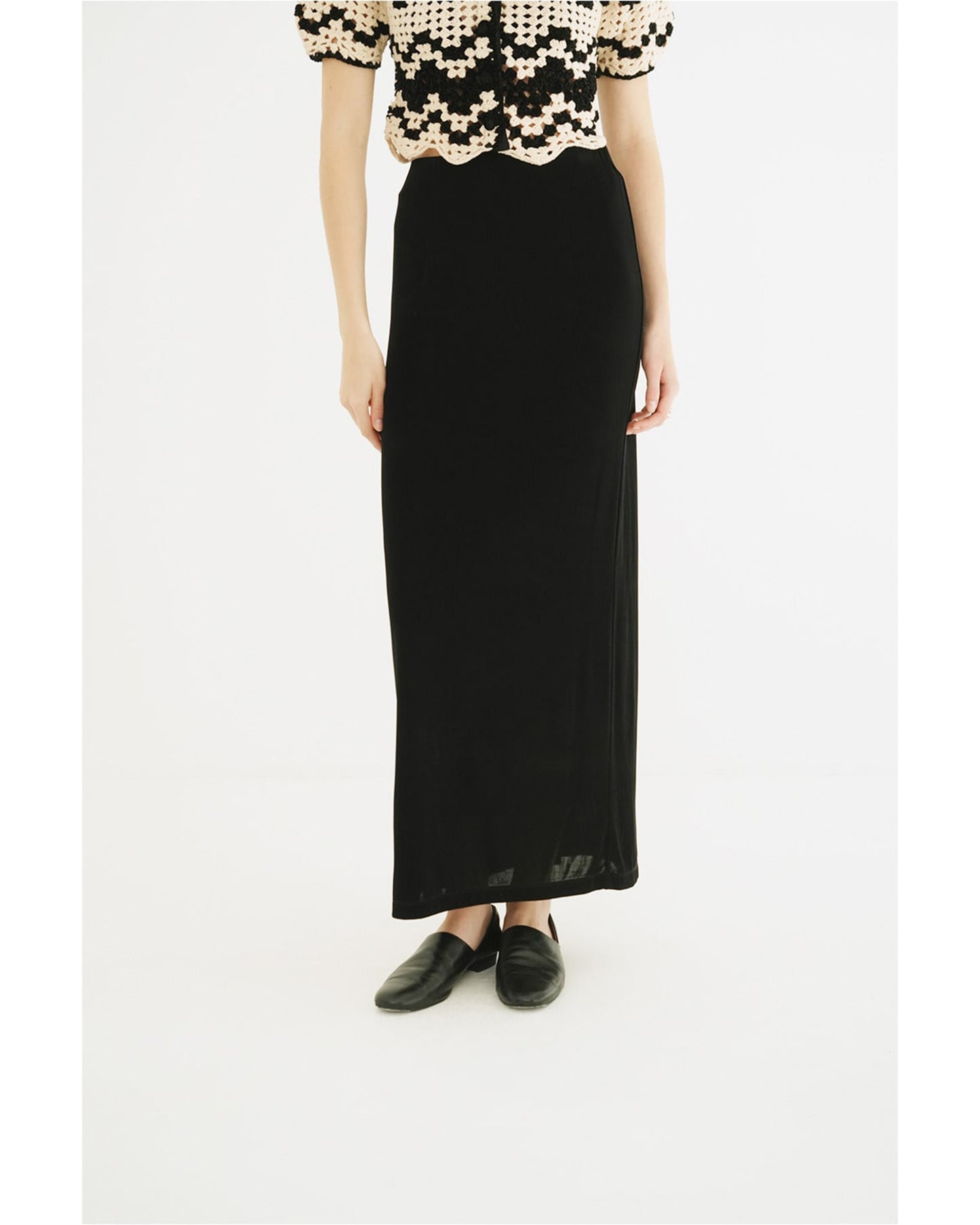 LUSTROUS RIB TIGHT SKIRT
