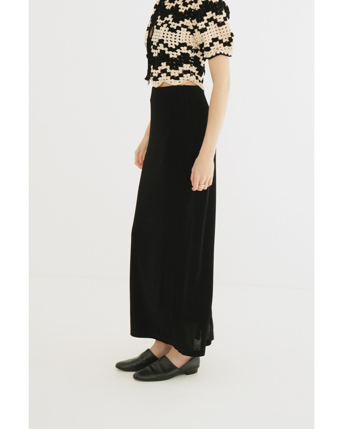 LUSTROUS RIB TIGHT SKIRT