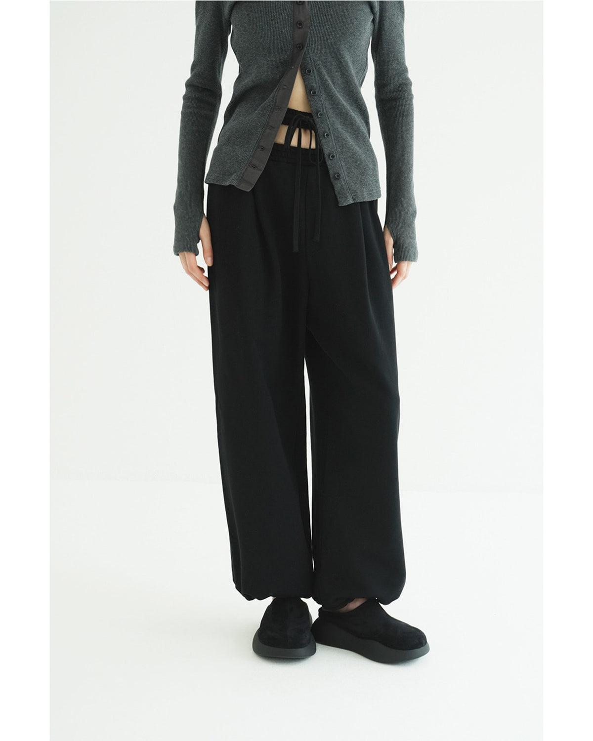 SLASH WAIST SWEAT PANTS