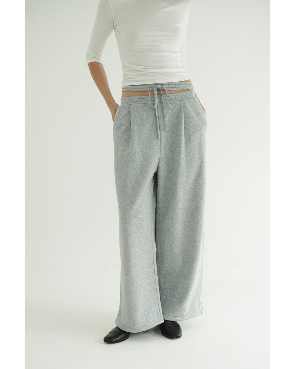 SLASH WAIST SWEAT PANTS