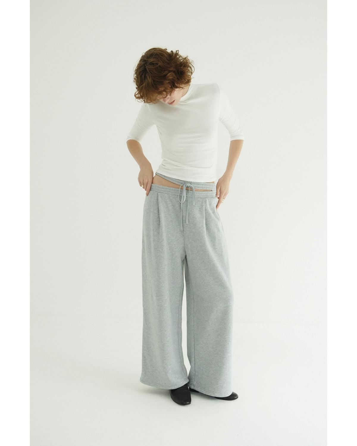 SLASH WAIST SWEAT PANTS