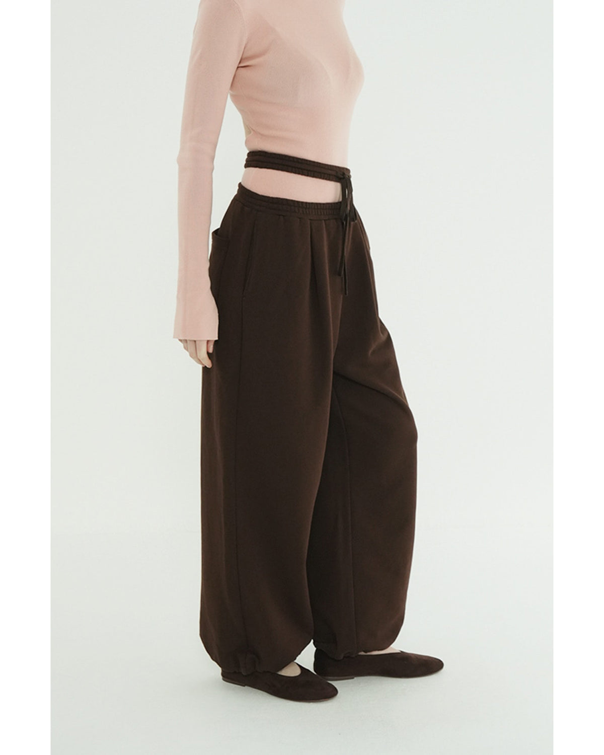 SLASH WAIST SWEAT PANTS