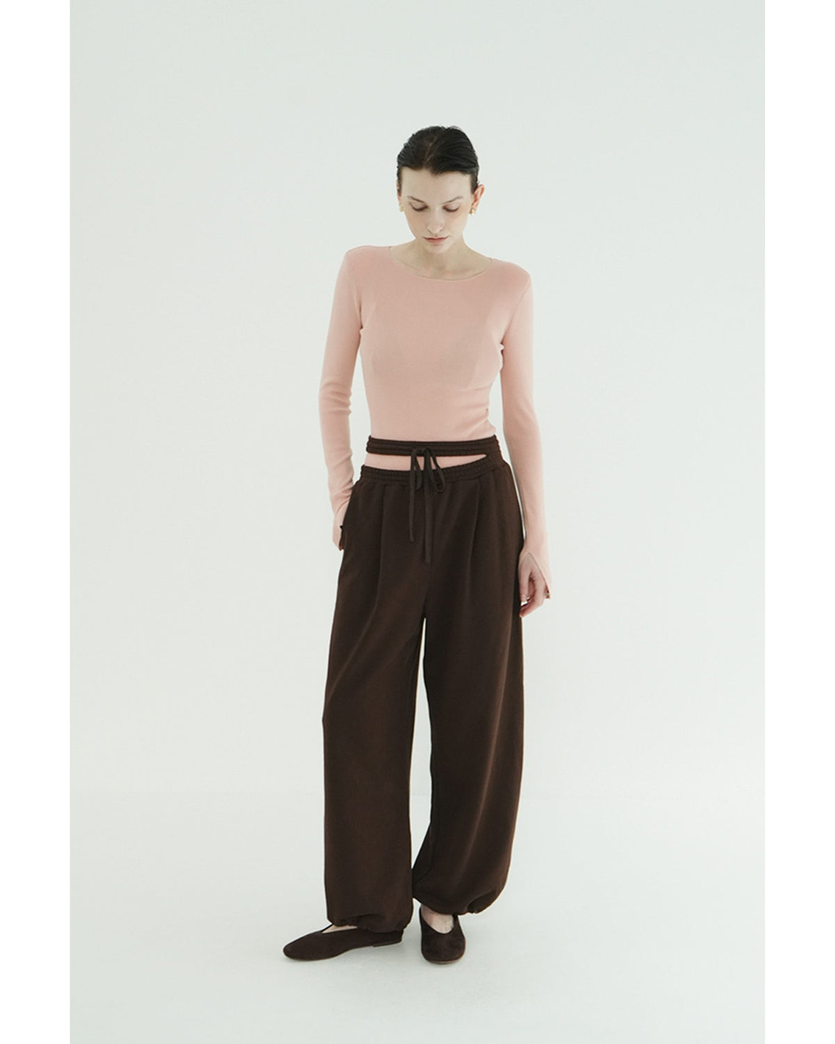 SLASH WAIST SWEAT PANTS