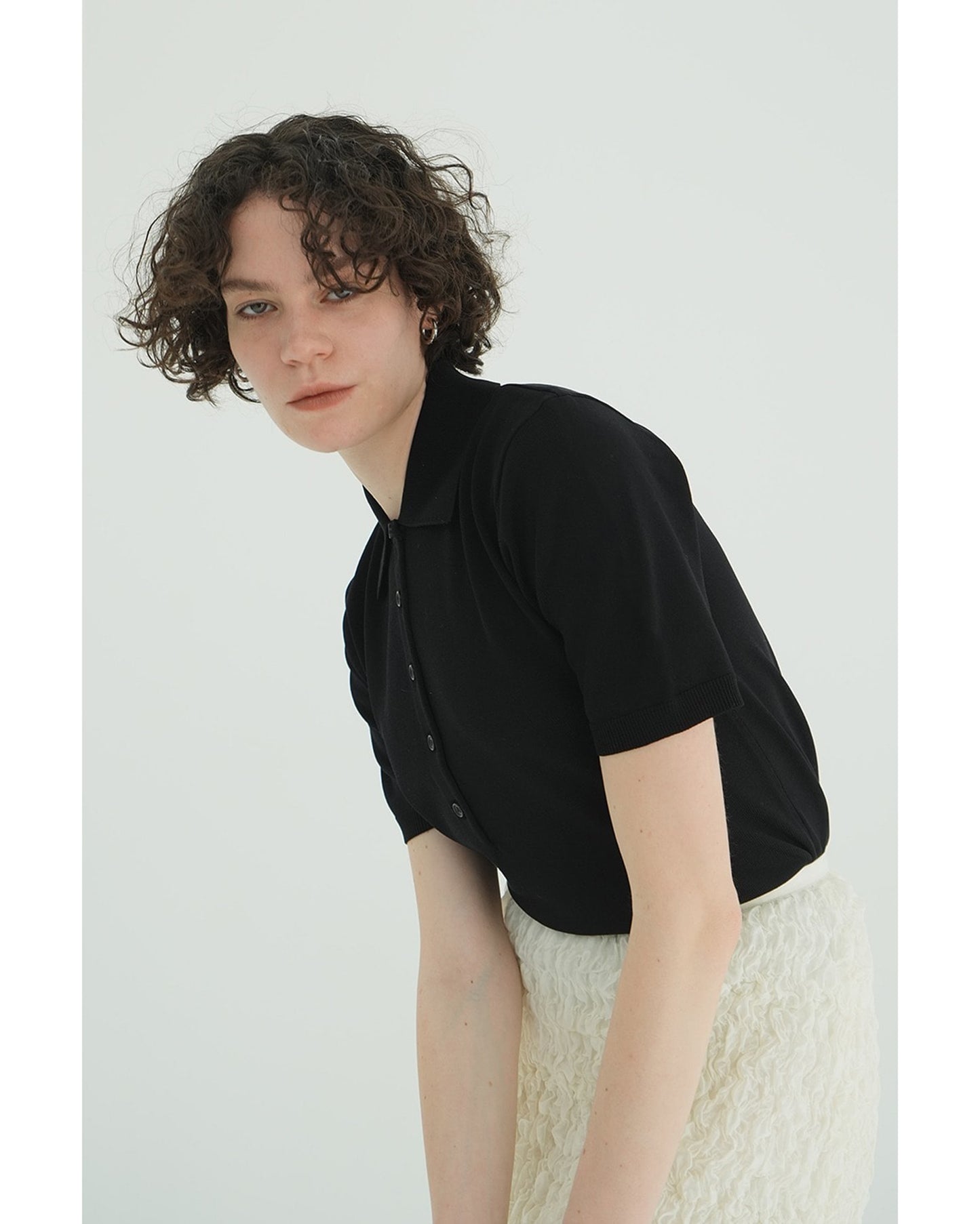 SHOULDER PADS POLO KNIT TOPS – TIME AFTER TIME 