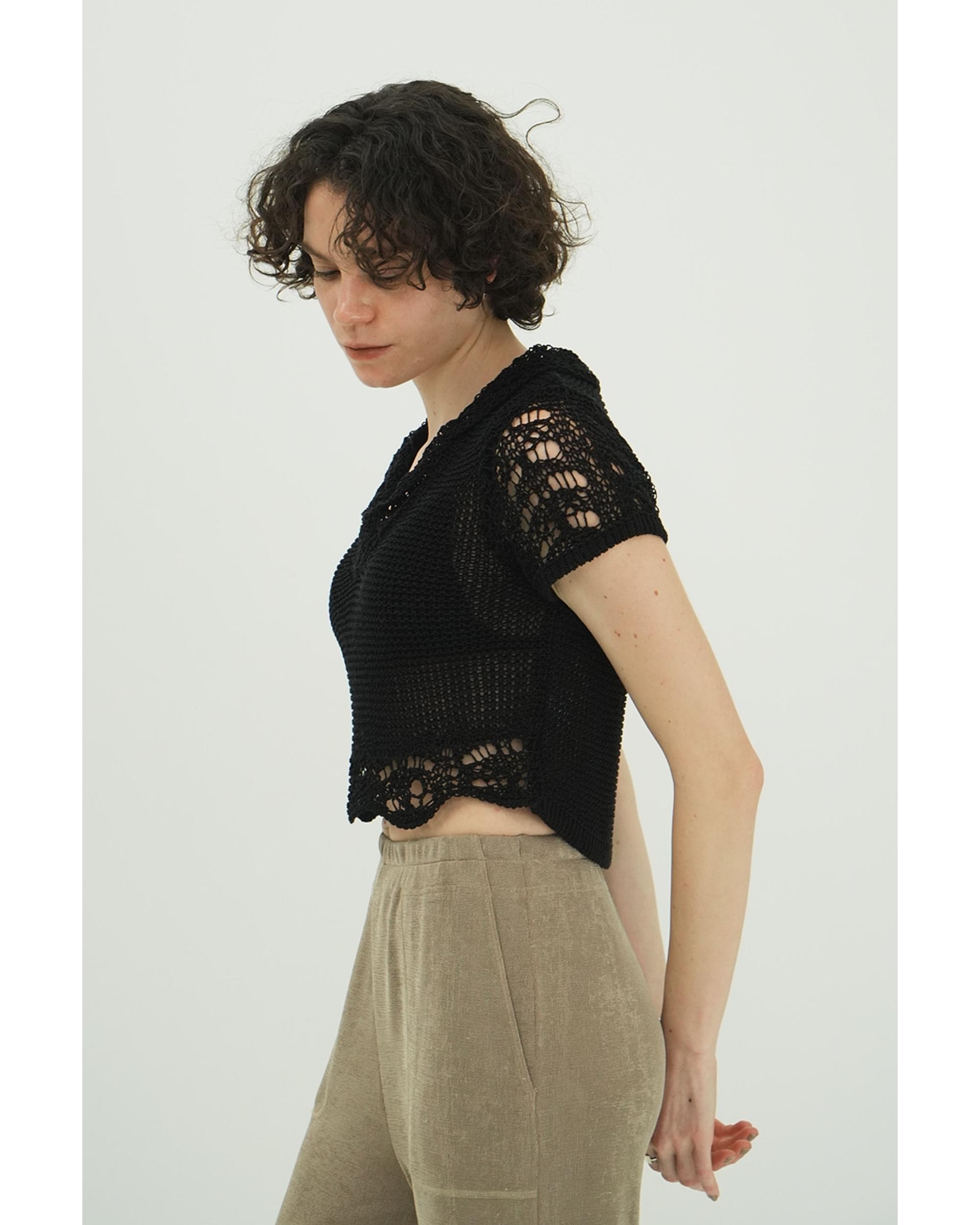 トップス CLANE CROPPED CROCHET KNIT TOPS CROPPED CROCHET KNIT TOPS｜TOPS(トップス)｜CLANE OFFICIAL