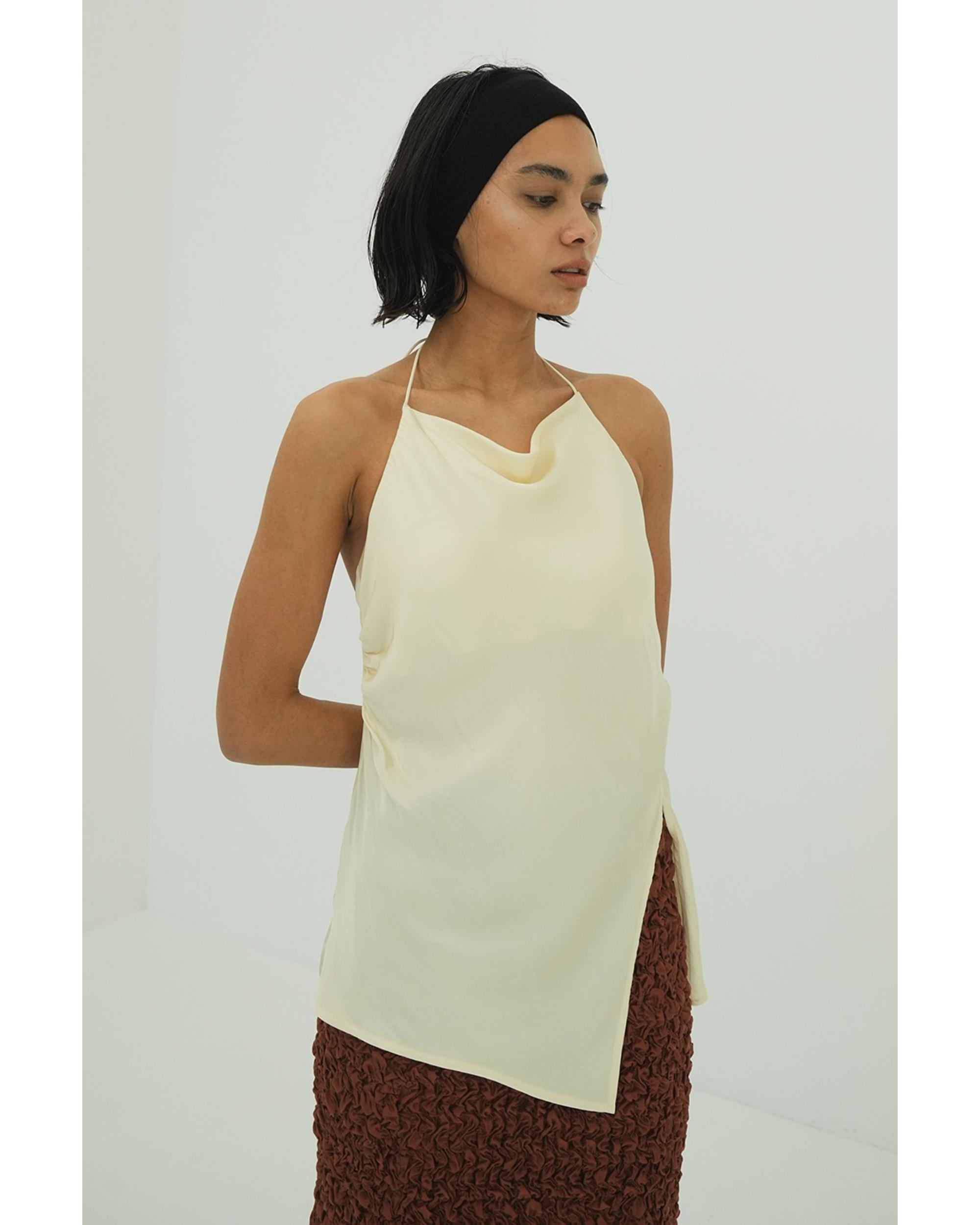 トップス CLANE DRAPE SATIN CAMISOLE TOPS CLANE（クラネ）の「CLANE DRAPE SATIN CAMISOLE TOPS