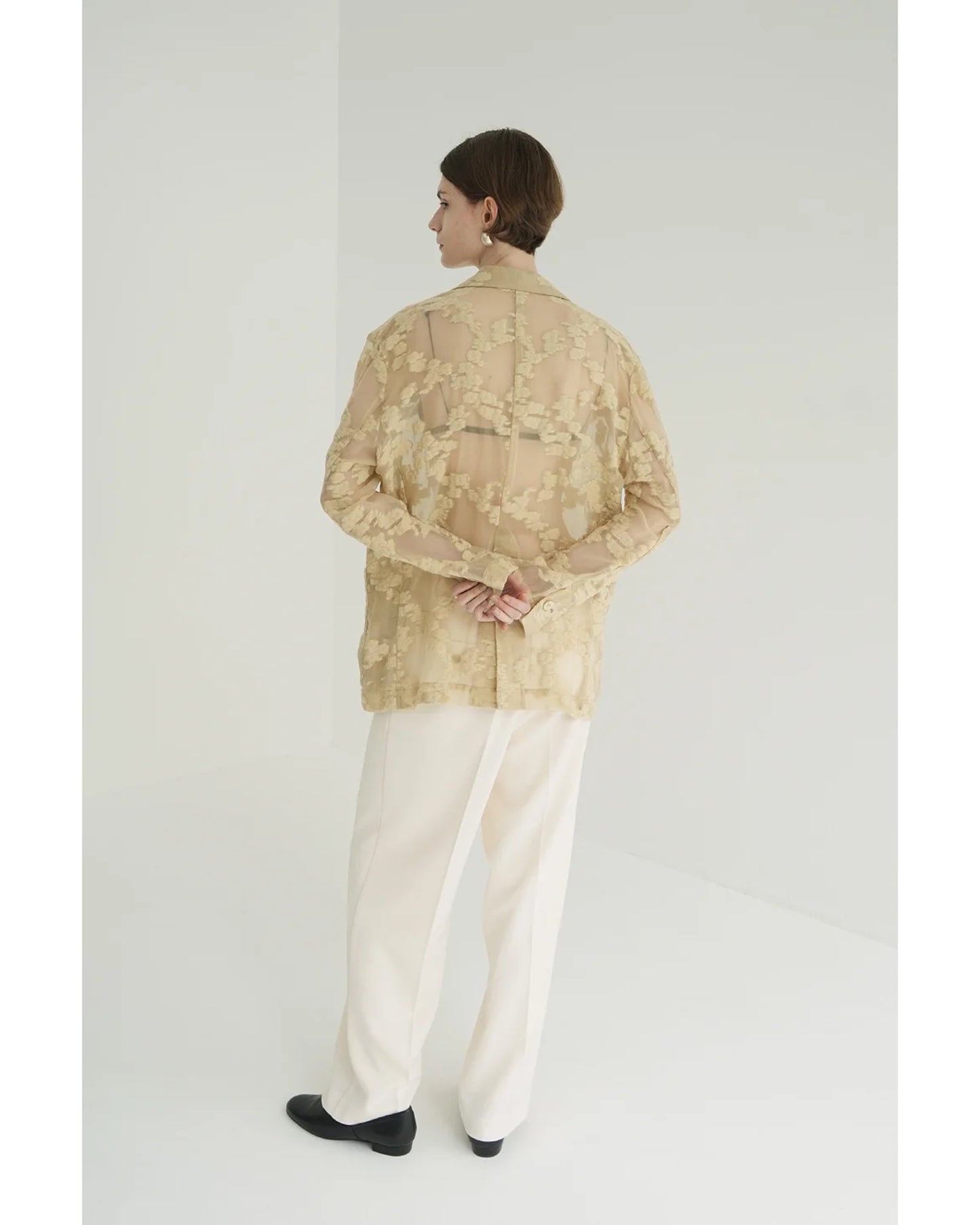 FLOWER SHEER JACQUARD JACKET