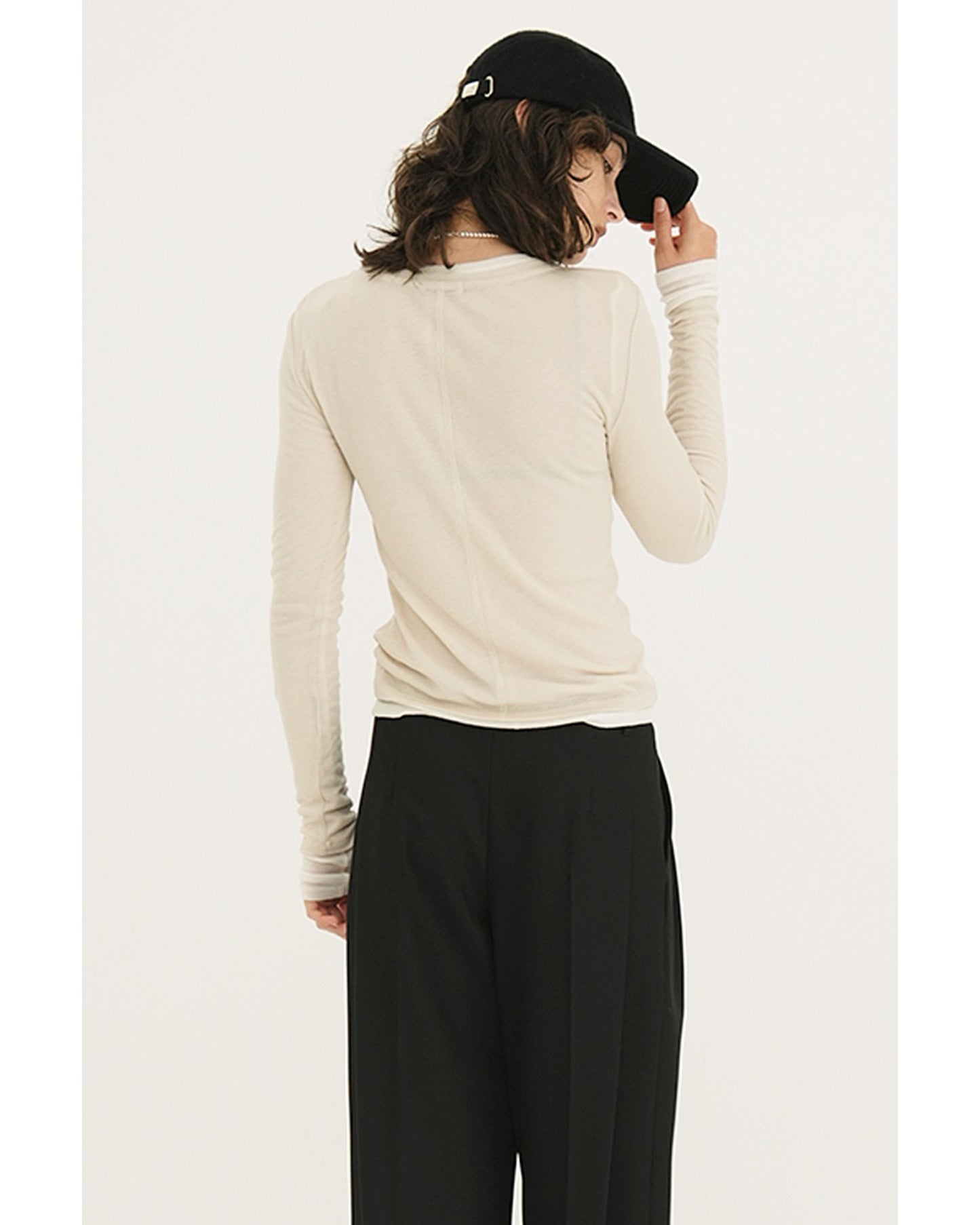 SHEER LAYERED CUT TOPS