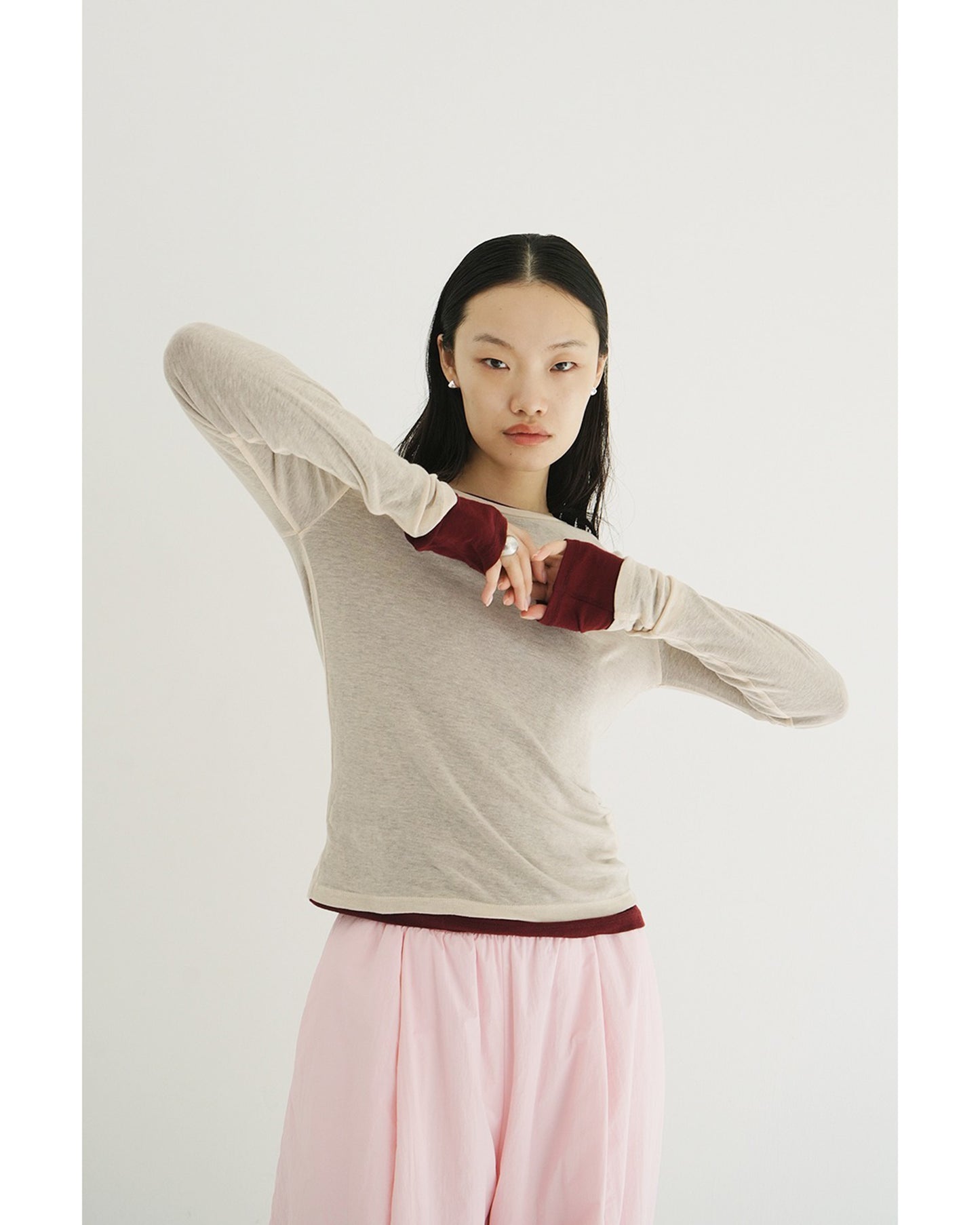 SHEER LAYERED CUT TOPS