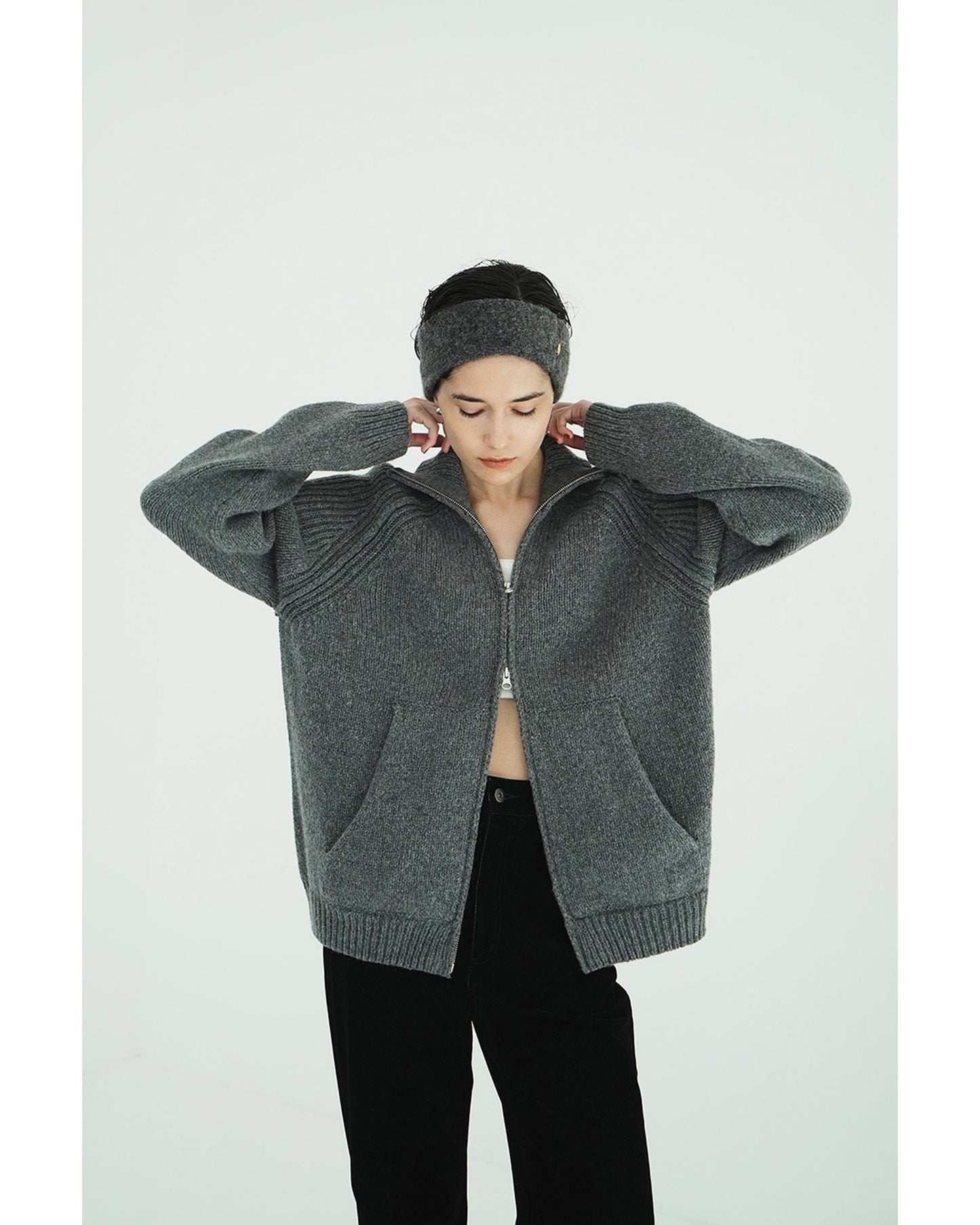 POCKET ZIP KNIT TOPS