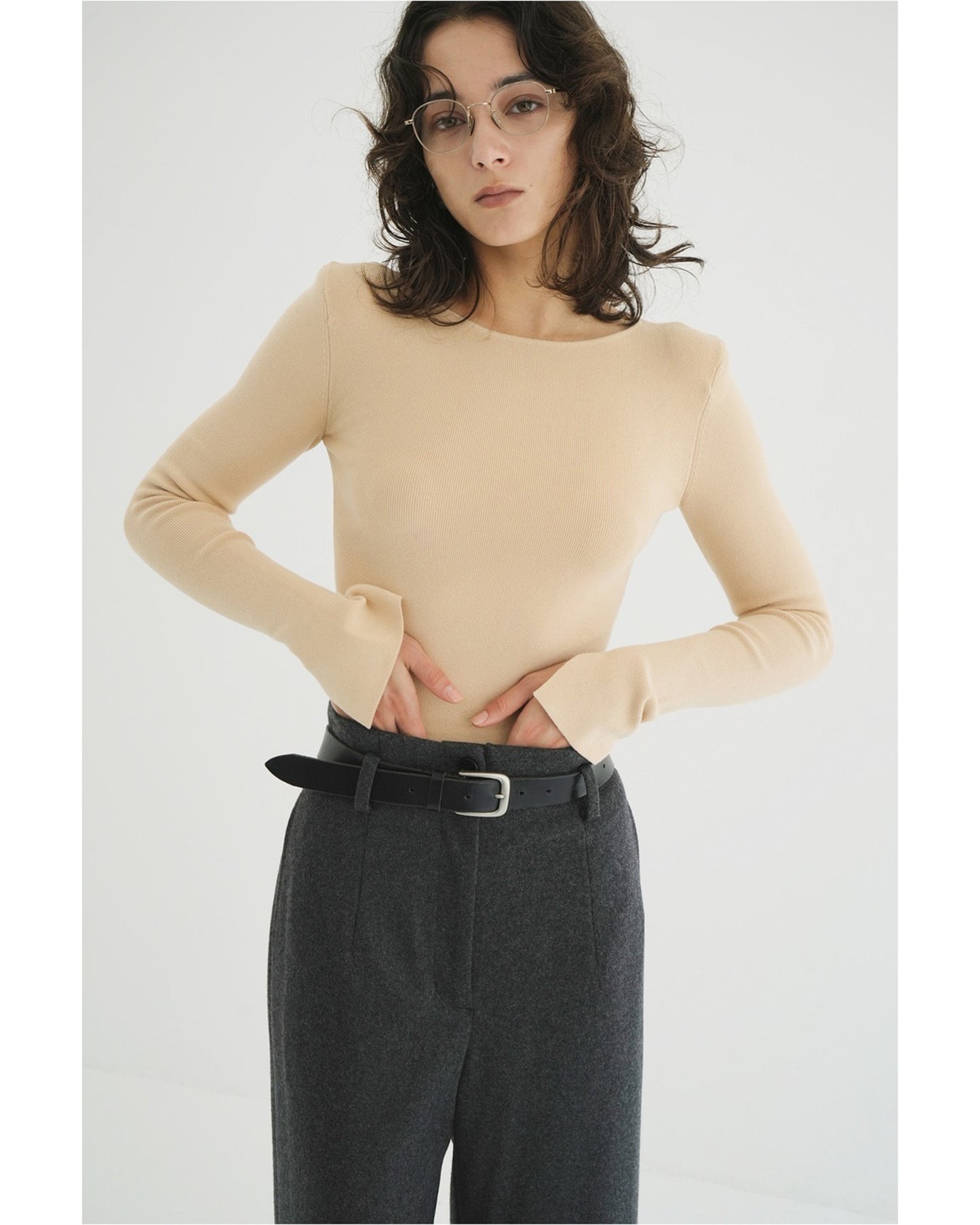 SHOULDER PADS KNIT TOPS