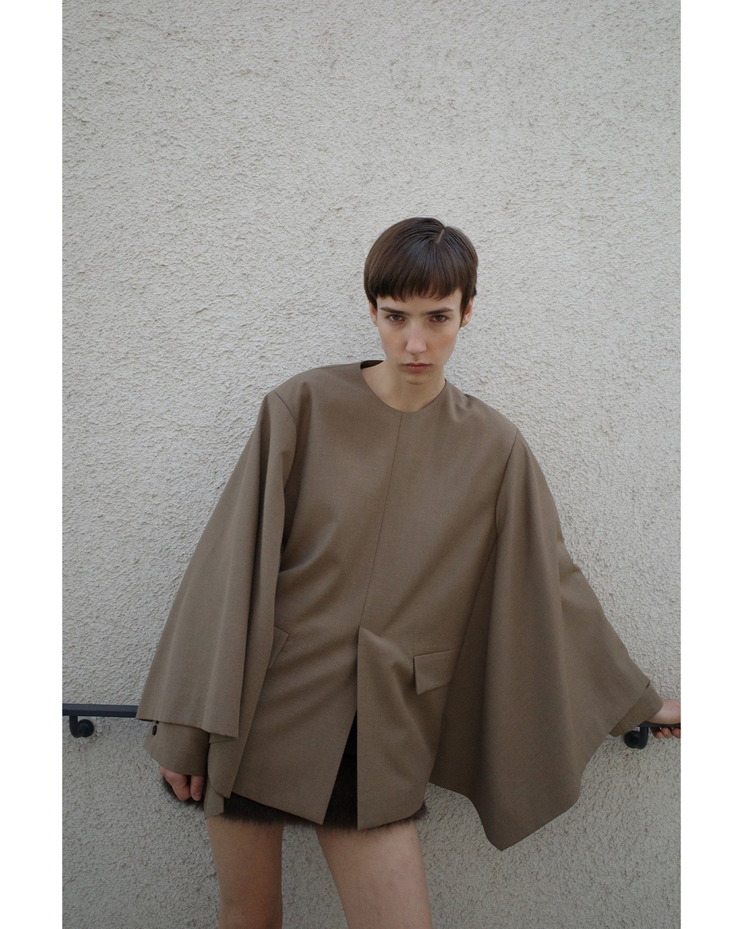 JACKET DETAIL CAPE TOPS