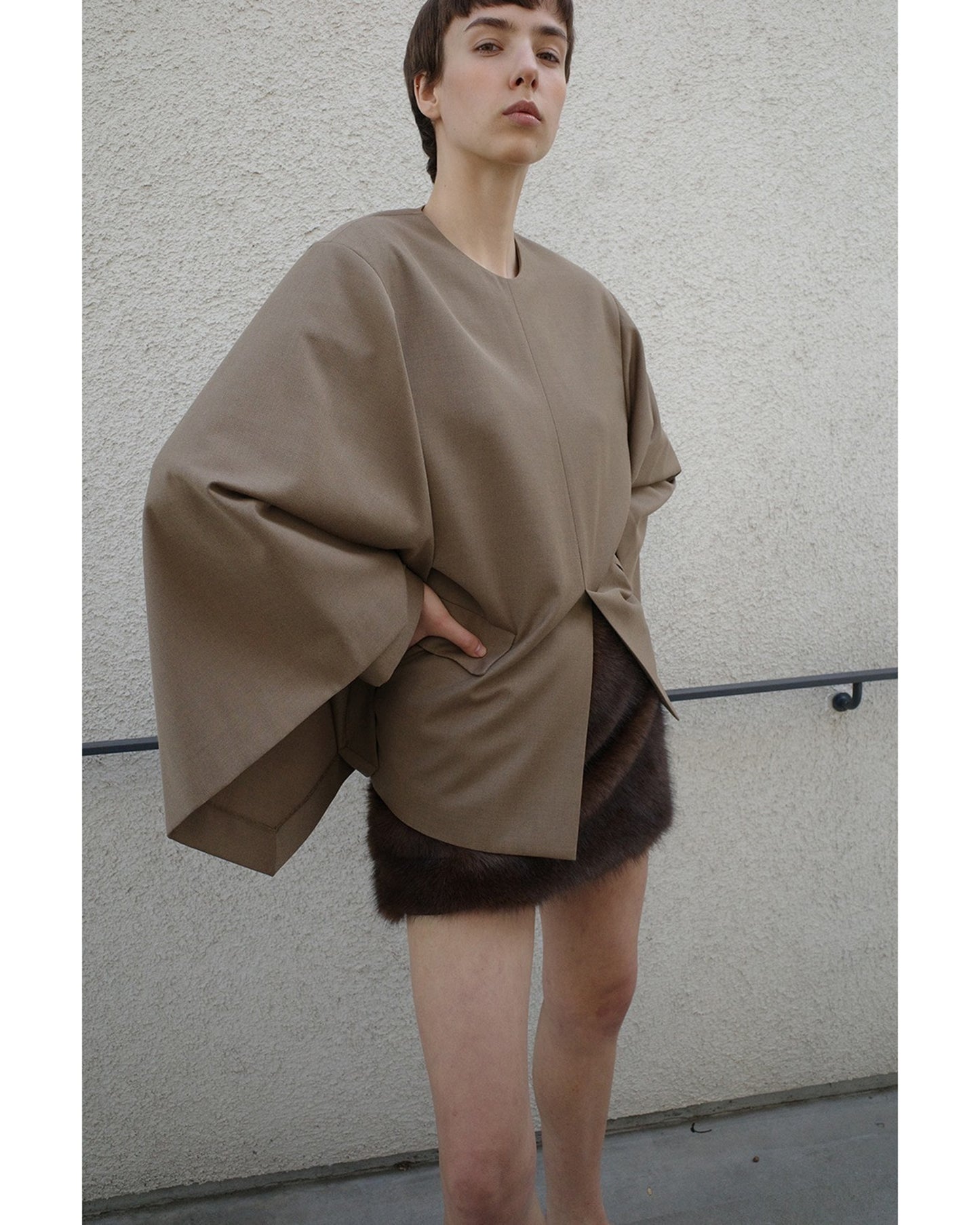 JACKET DETAIL CAPE TOPS