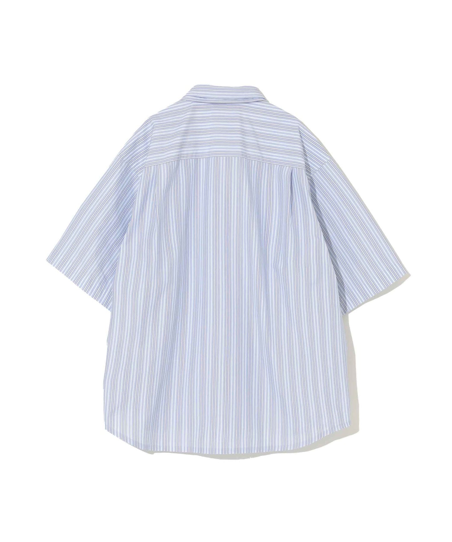 Co/Pe Stripe Double Collar S/S Shirt
