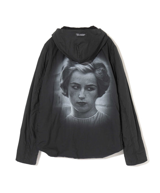 Cindy All-Over Pattern Typewriter Filling Zip Hoodie