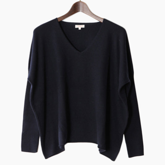 カシミヤVネックニット