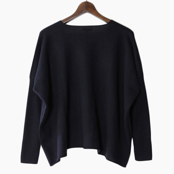 カシミヤVネックニット