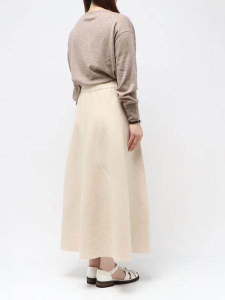 high twist suvin cotton smooth knit skirt