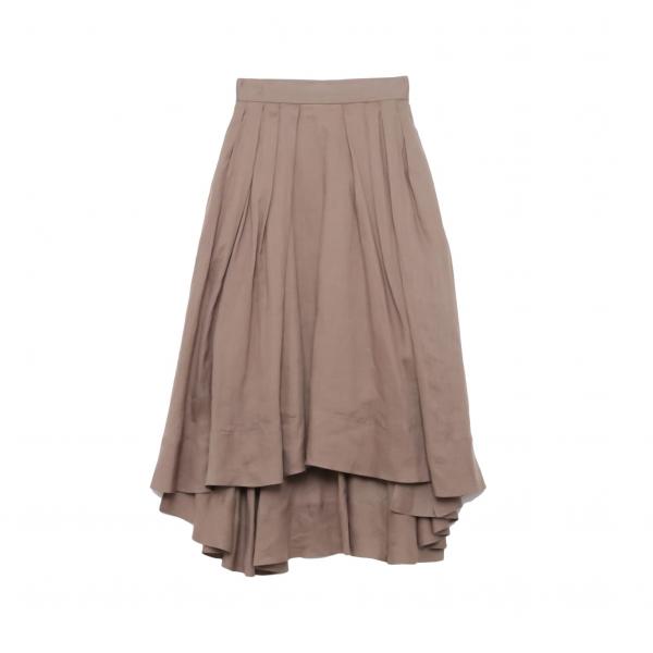 TUCK VOLUME SKIRT RAMIE