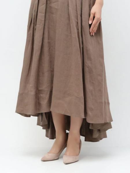 TUCK VOLUME SKIRT RAMIE