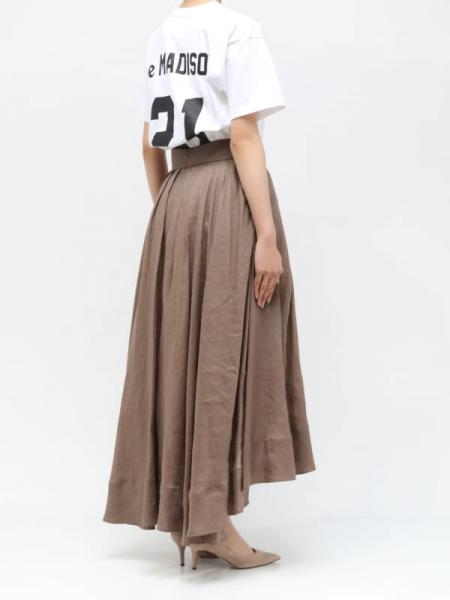 TUCK VOLUME SKIRT RAMIE