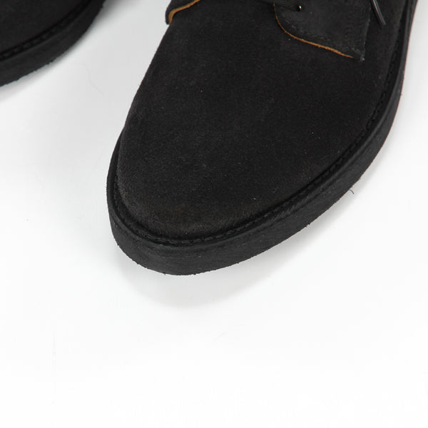 POSTMAN OXFORD / BLACK ROUGHOUT LEATHER